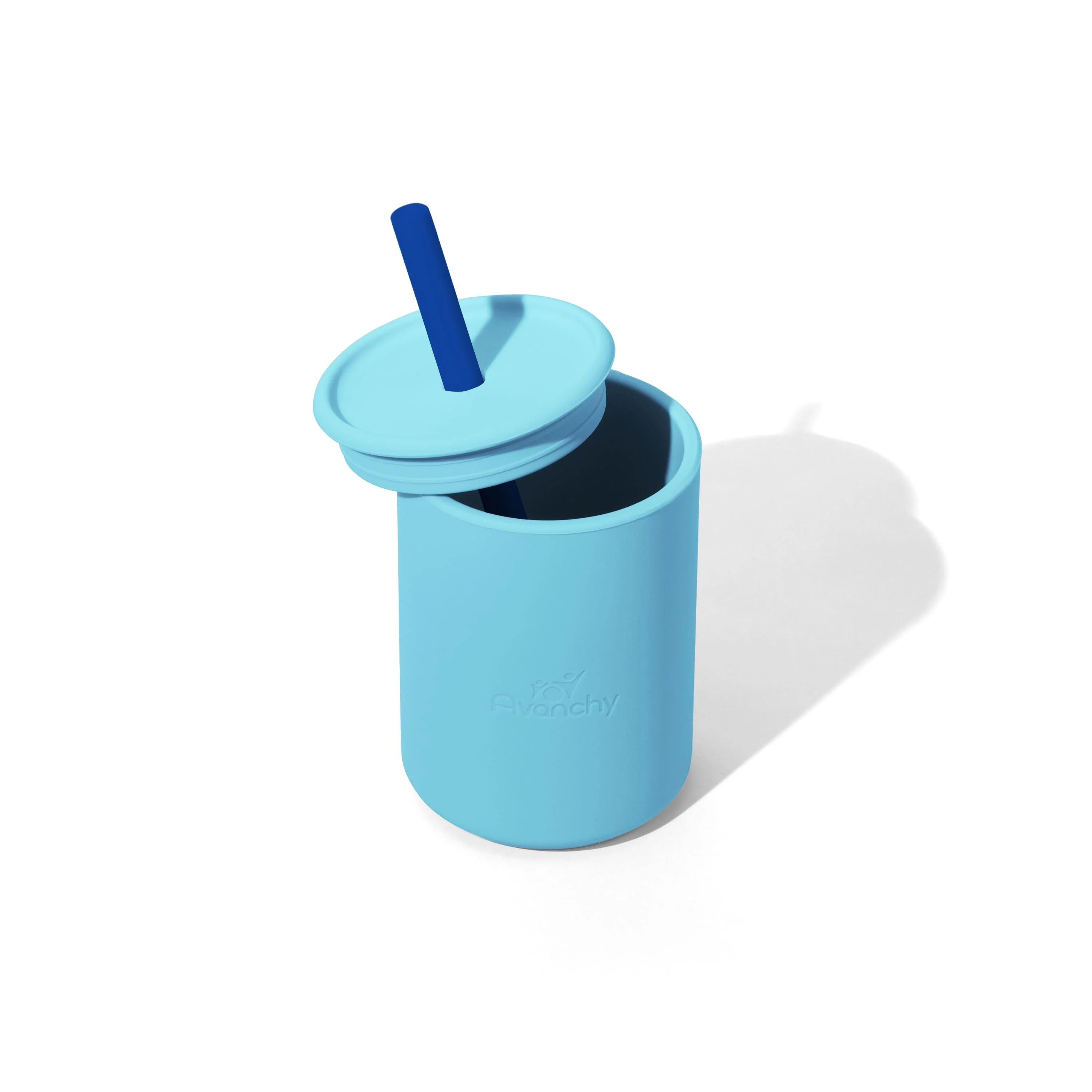 8oz Silicone Sippy Cup - Spill Proof Straw Transition Cup (9 color options) - Image 12