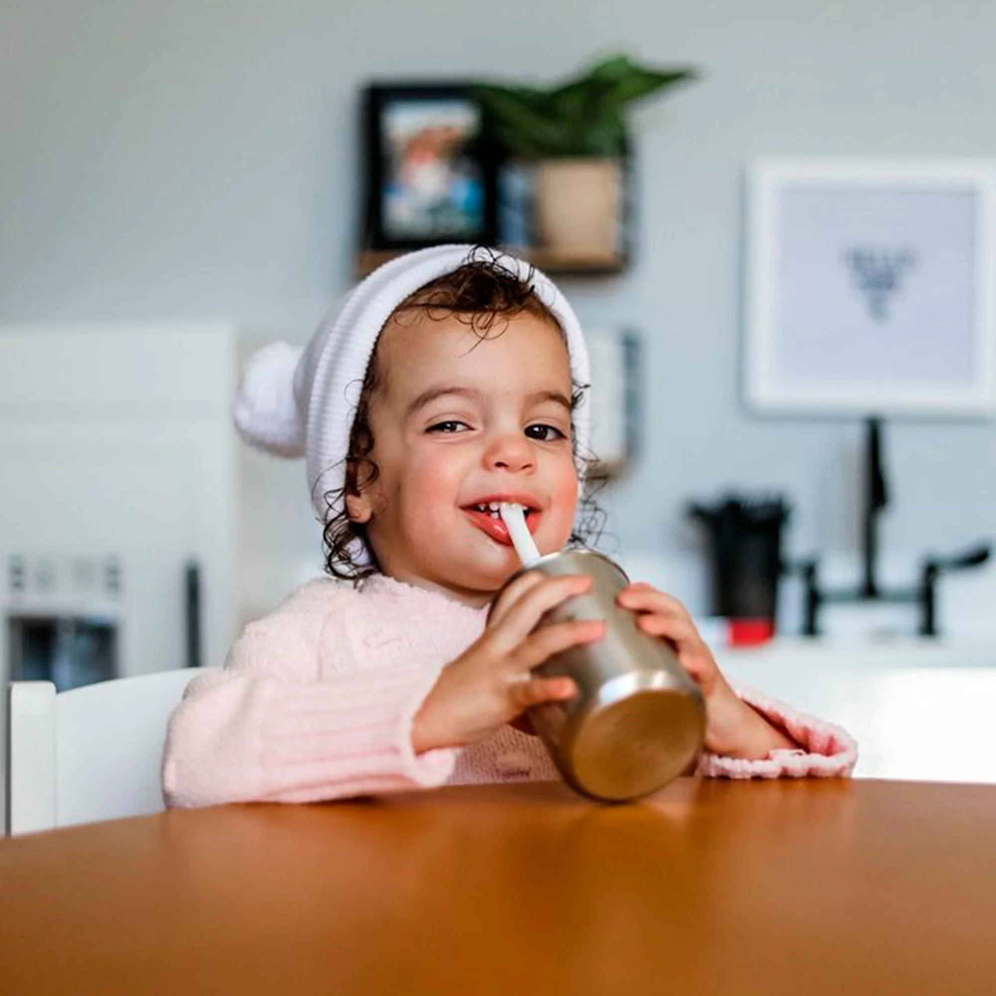 8oz Stainless Steel Sippy Cup - Spill Proof Straw Transition Cup (9 color options) - Image 7