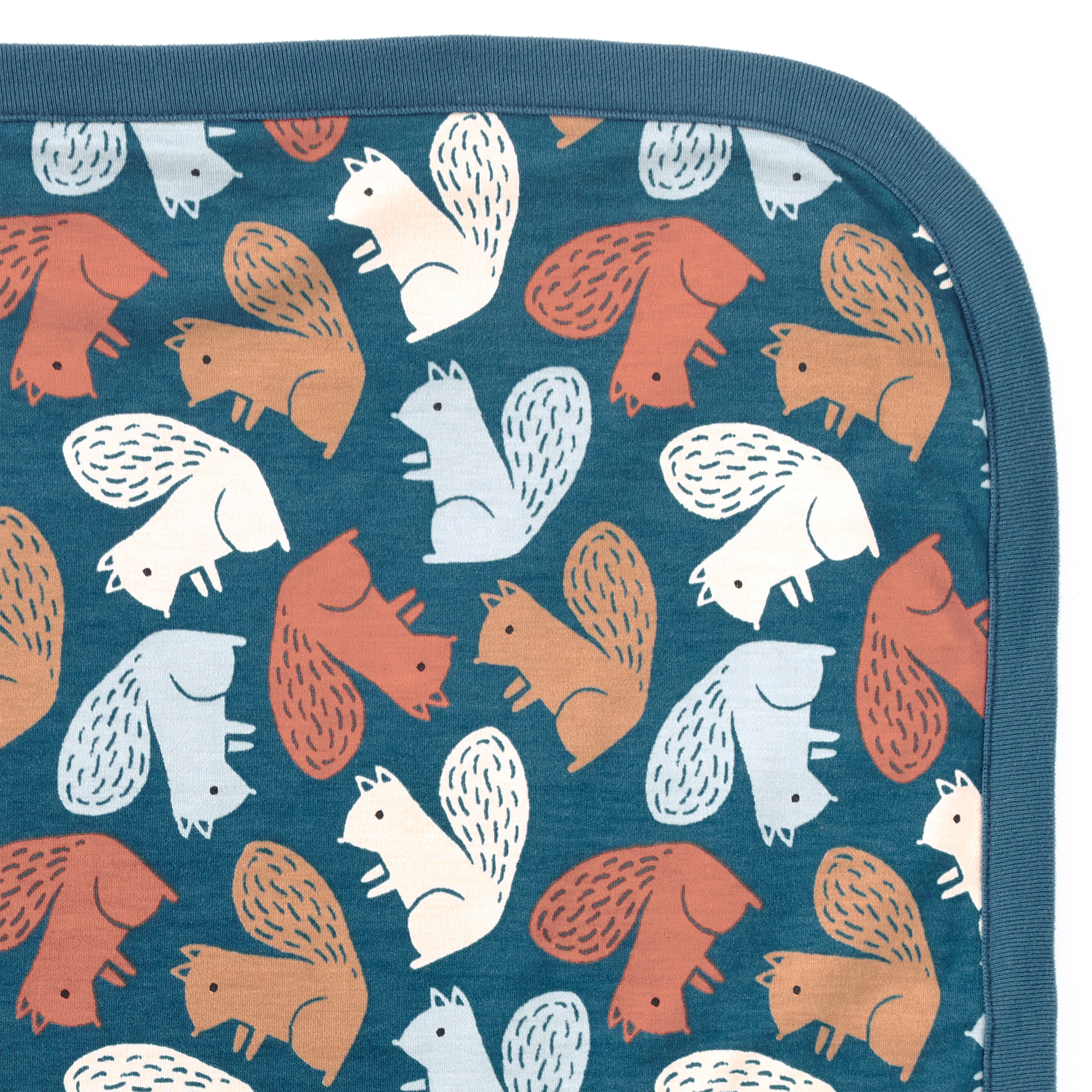 Bamboo Blend 2-ply Receiving Blanket - Squirrel Scurry - Image 2