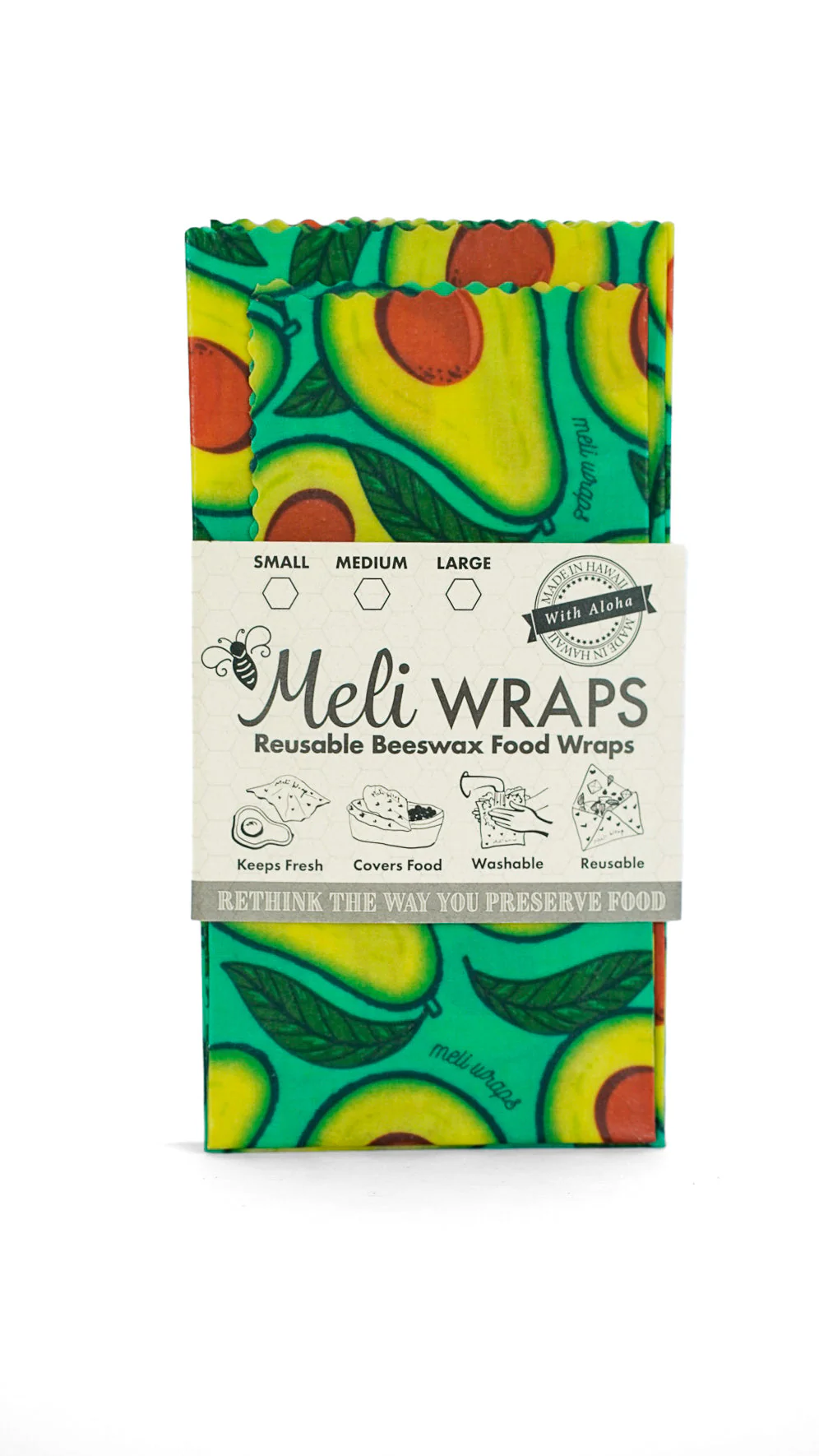 Meli Wraps Beeswax Food Wrap - Avocado - Image 4