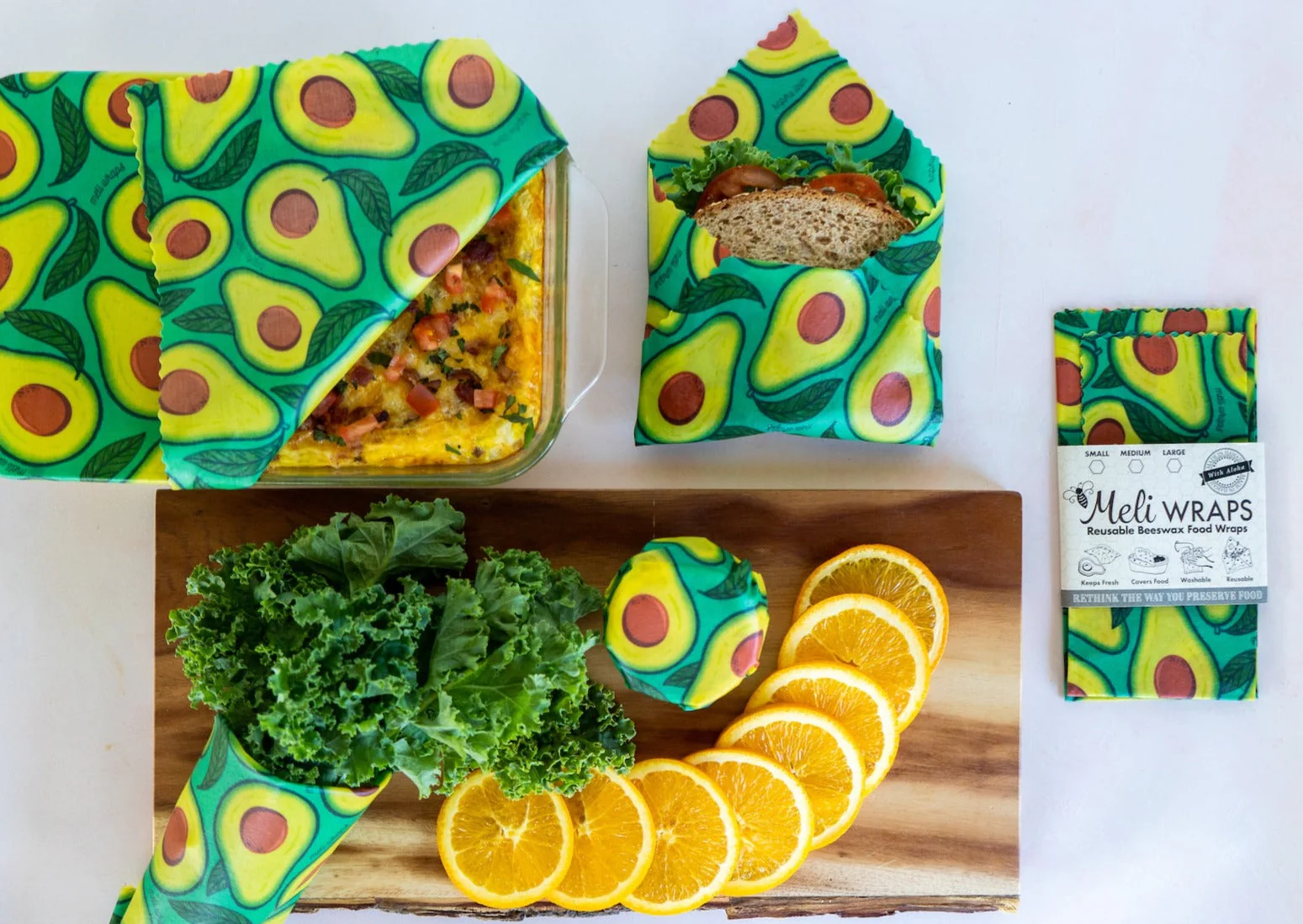 Meli Wraps Beeswax Food Wrap - Avocado - Image 8