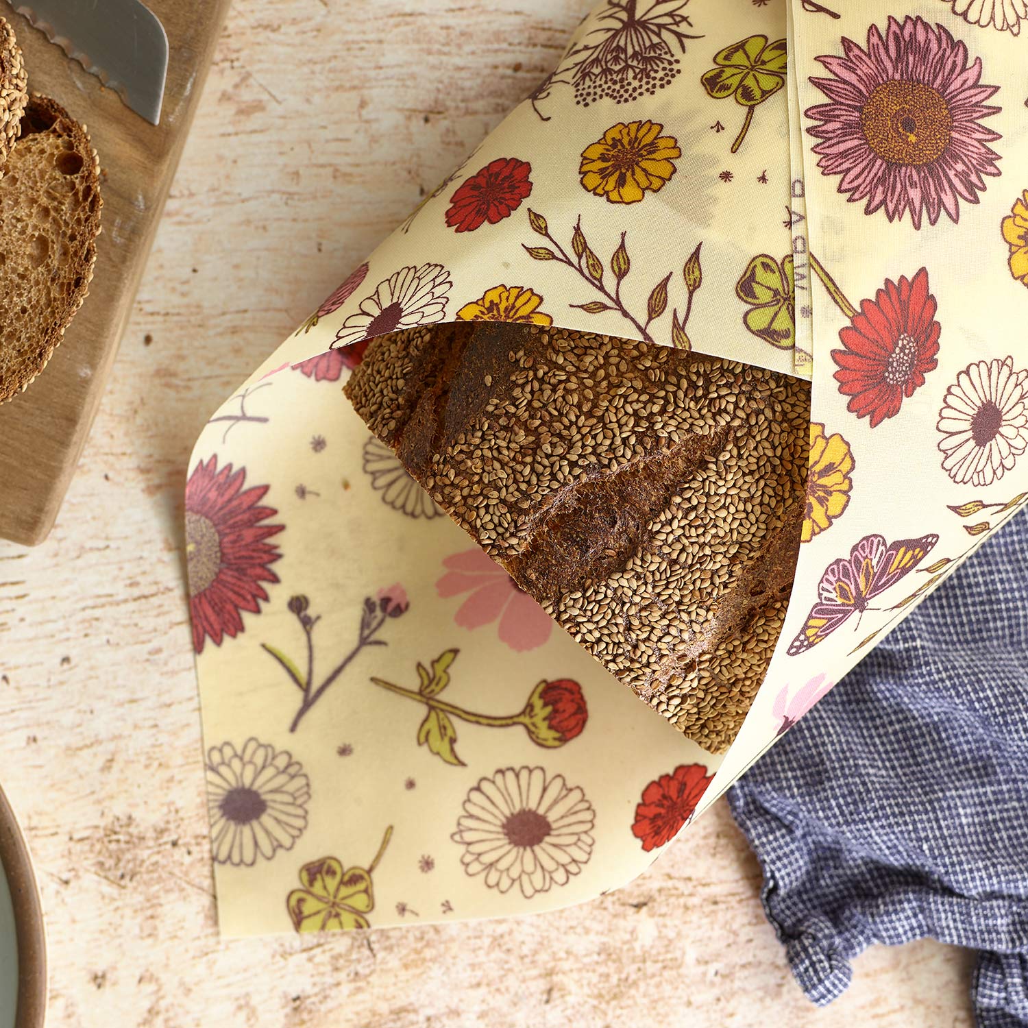 Beeswax Large Wrap (Vegan Wax) - Meadow Magic - Image 4