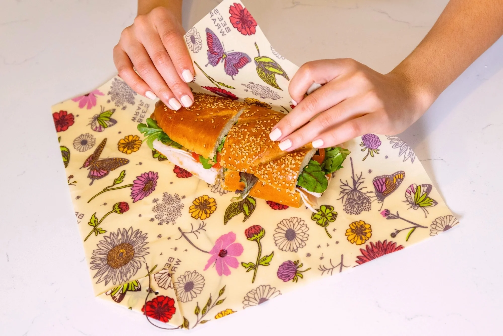 Beeswax Sandwich Wrap (Vegan Wax) - Meadow Magic - Image 4