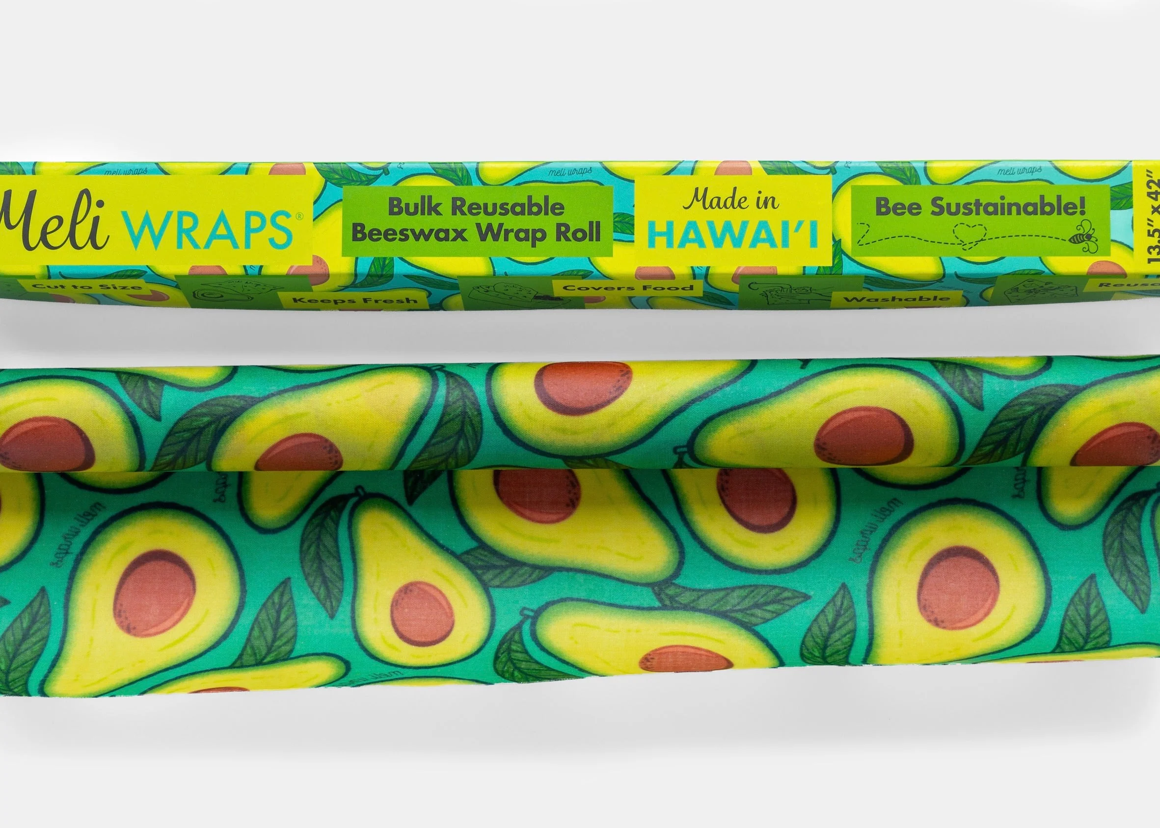 Meli Wraps Beeswax Food Wrap Roll - Avocado - Image 14