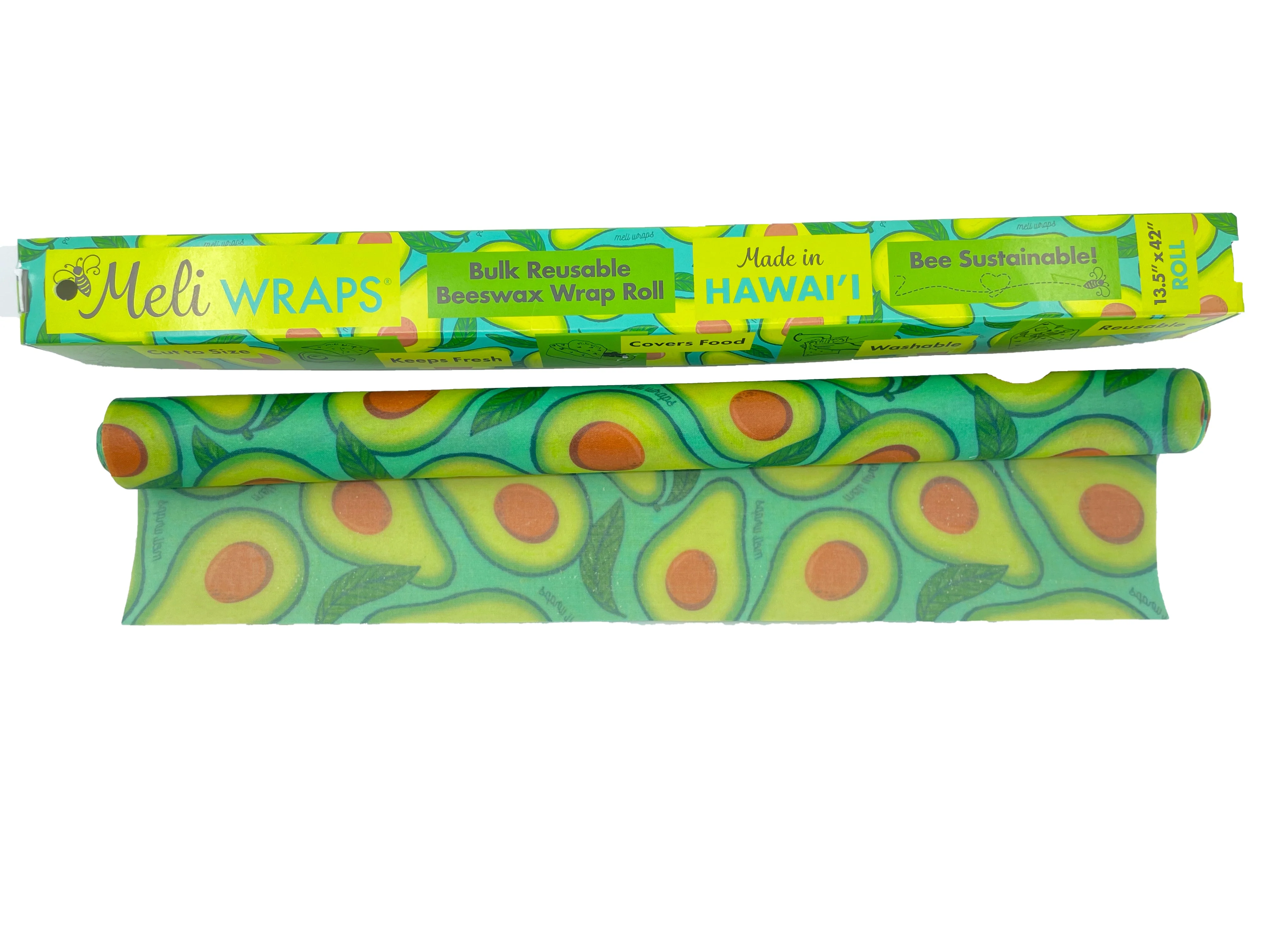 Meli Wraps Beeswax Food Wrap Roll - Avocado - Image 3