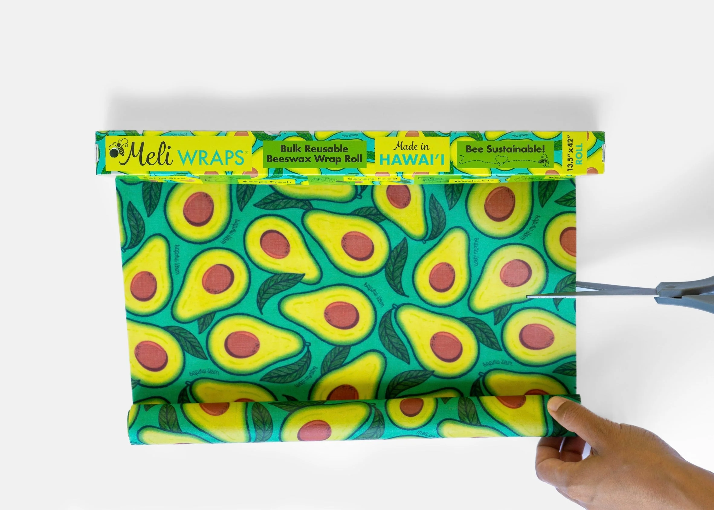 Meli Wraps Beeswax Food Wrap Roll - Avocado - Image 4