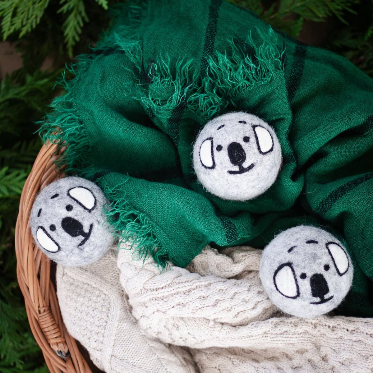 Cuddly Koalas Eco Wool Dryer Balls - Set of 3 - Image 4