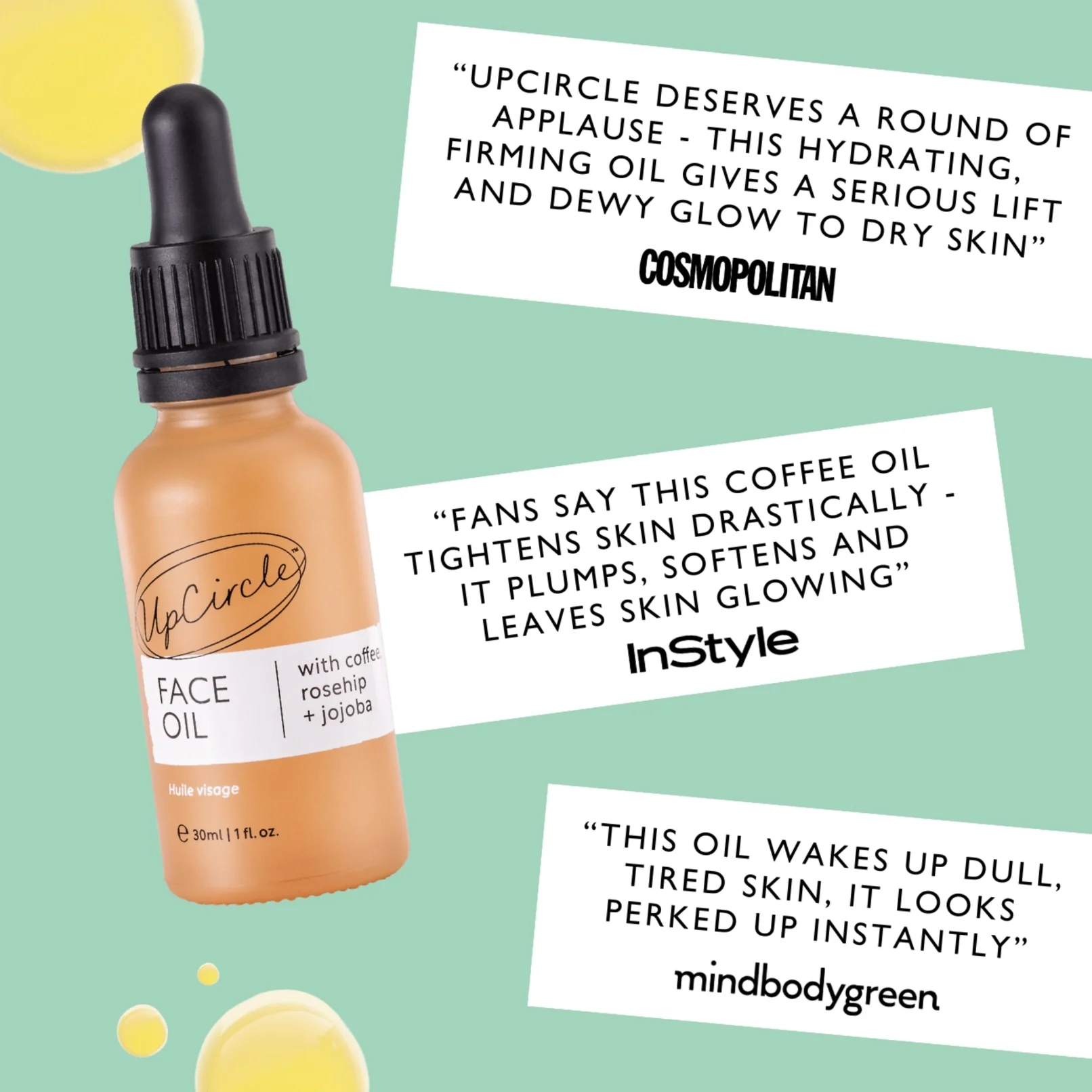 Collagen Boosting Vegan Organic Coffee Face Oil - Image 4