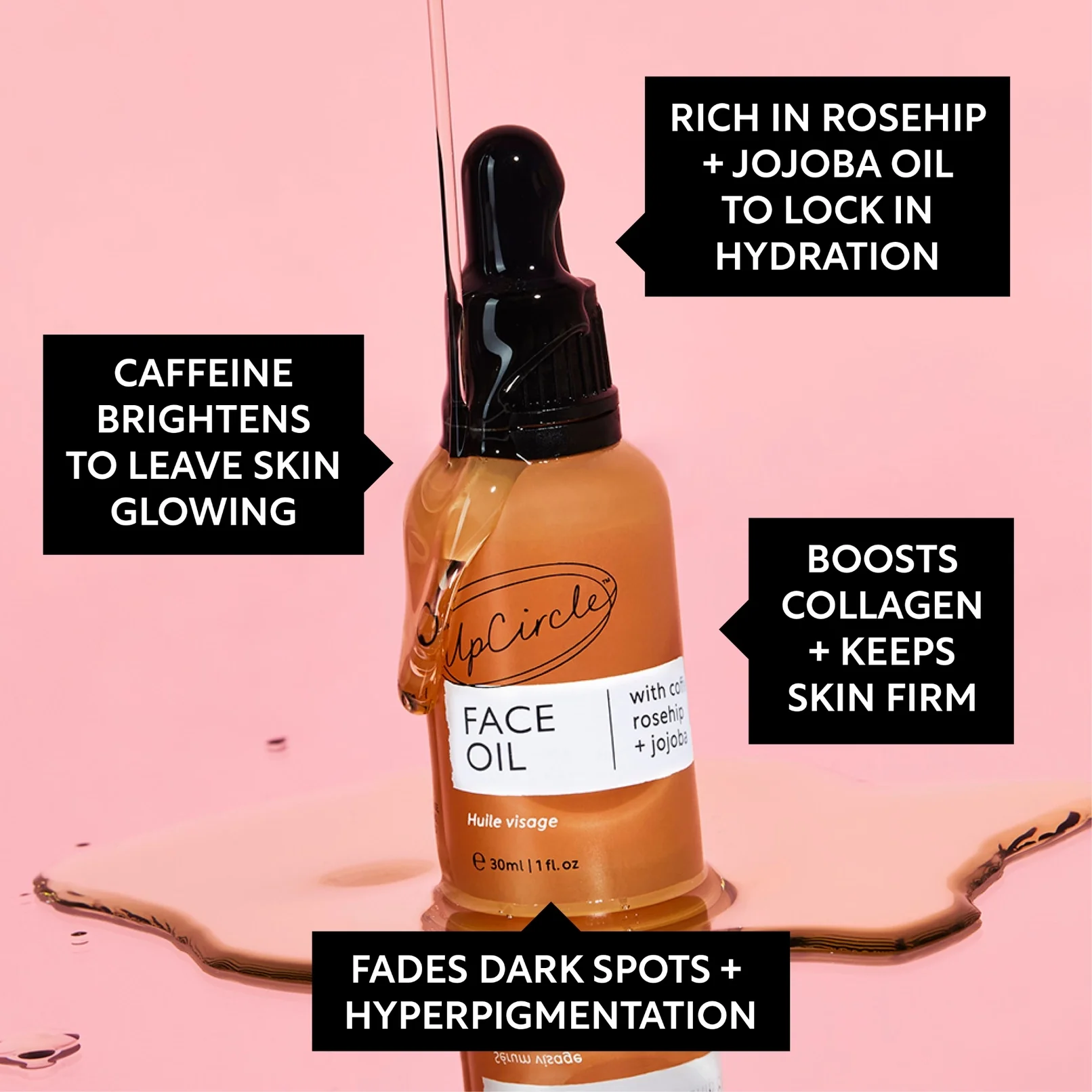 Collagen Boosting Vegan Organic Coffee Face Oil - Image 5