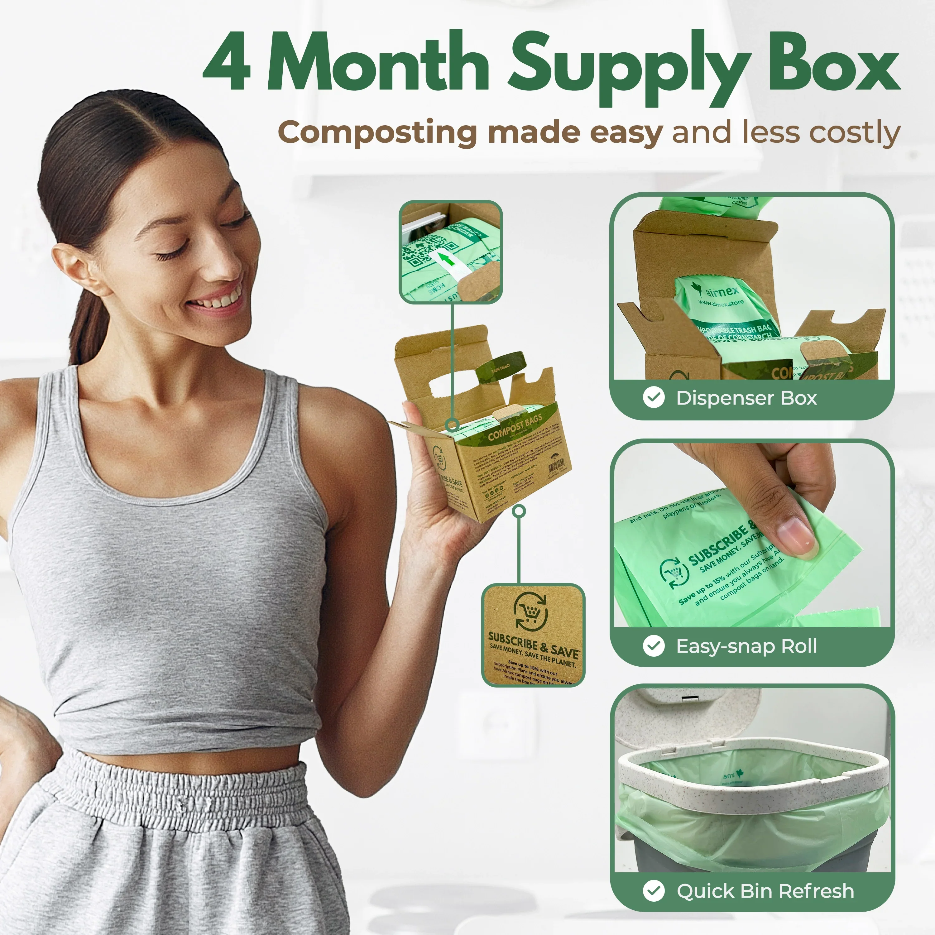 Compostable Trash Bags 1.6 Gal - Image 4