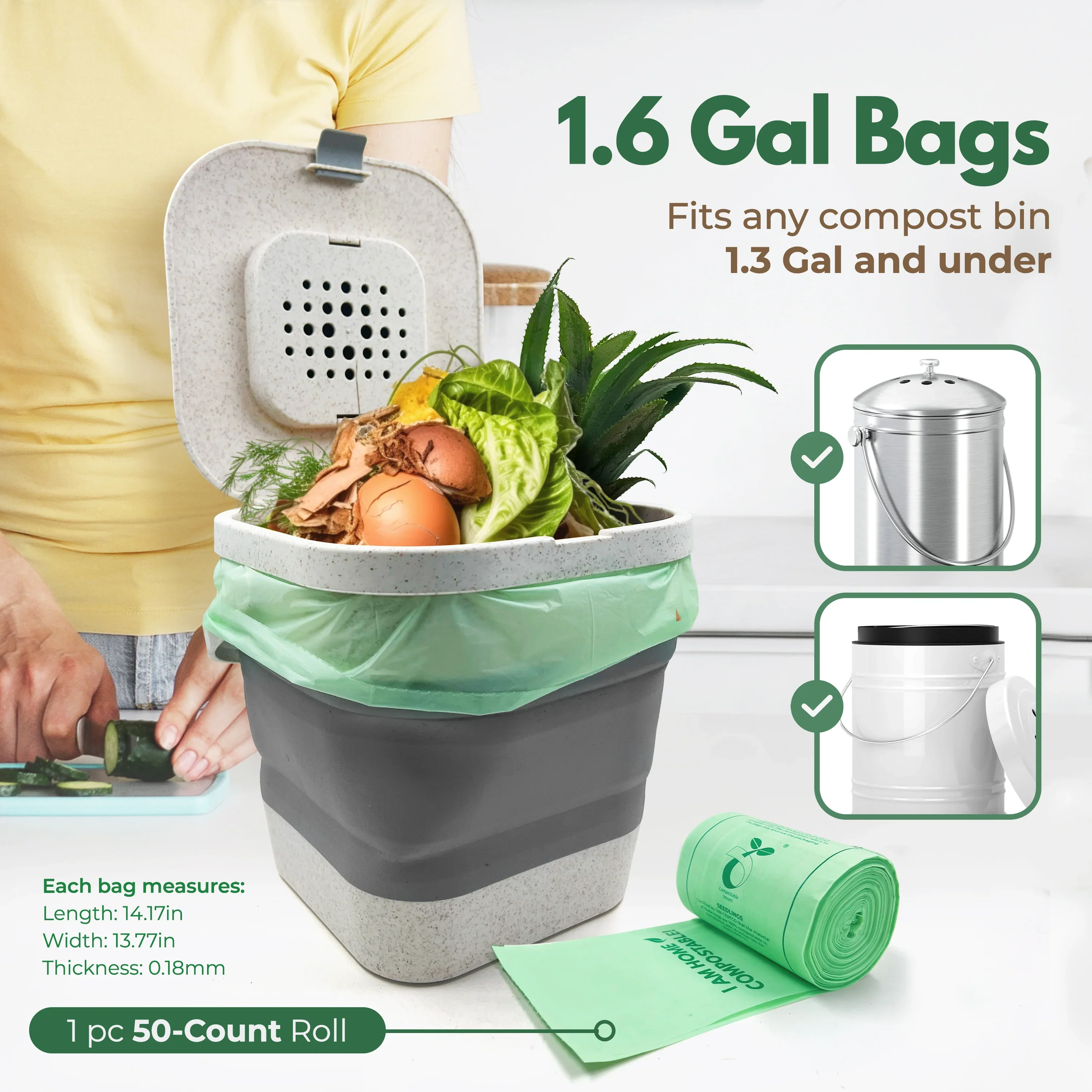 Compostable Trash Bags 1.6 Gal - Image 5