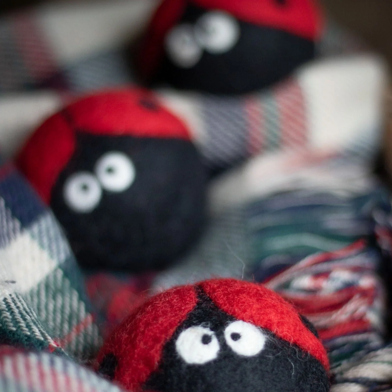 Ladybug Trio Eco Wool Dryer Balls - Set of 3 - Image 3
