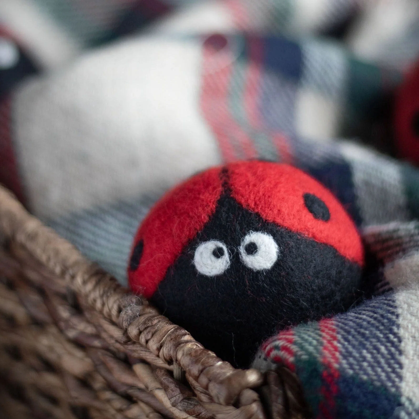 Ladybug Trio Eco Wool Dryer Balls - Set of 3 - Image 4