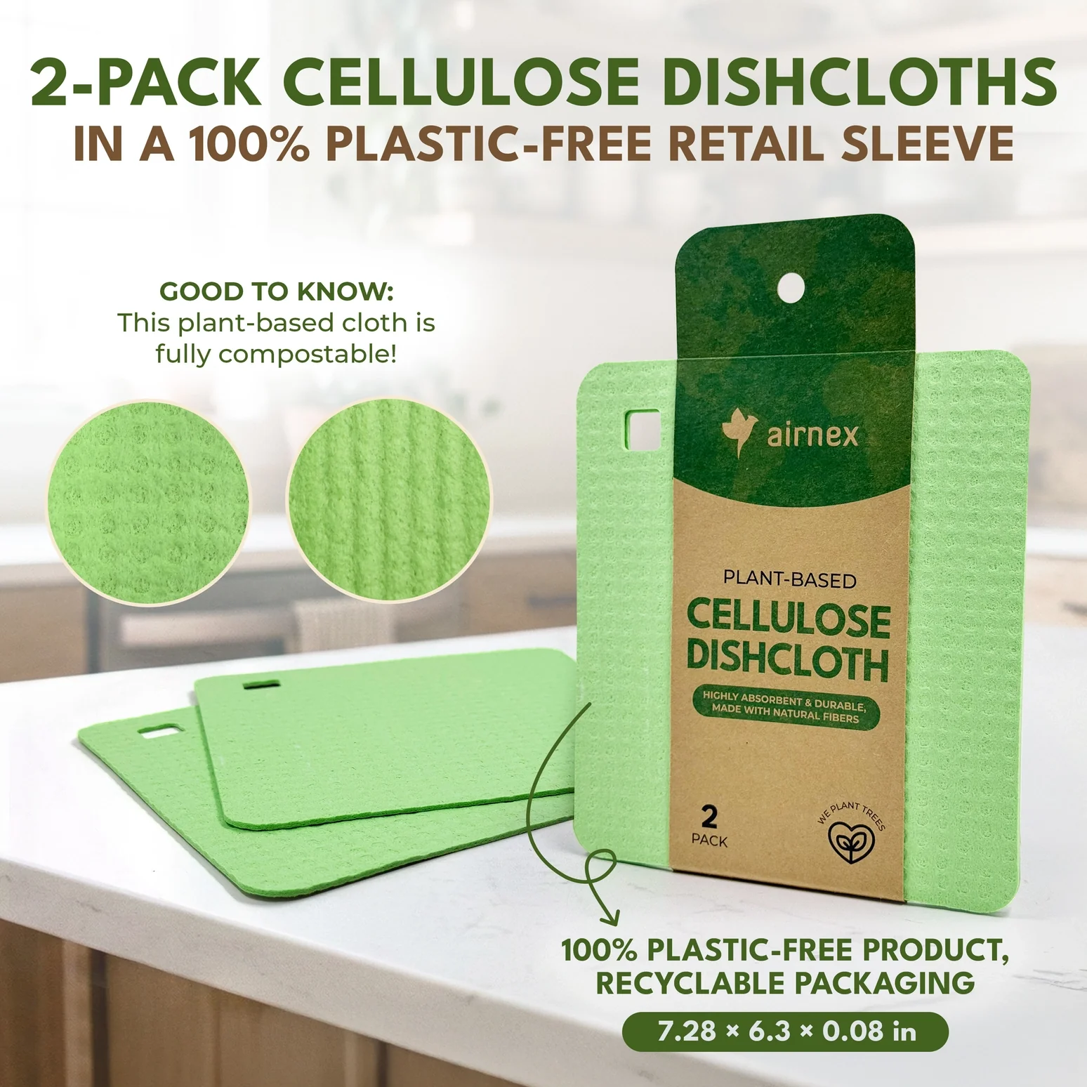 Eco Swedish Dishcloths  – 2 Pack - Image 5