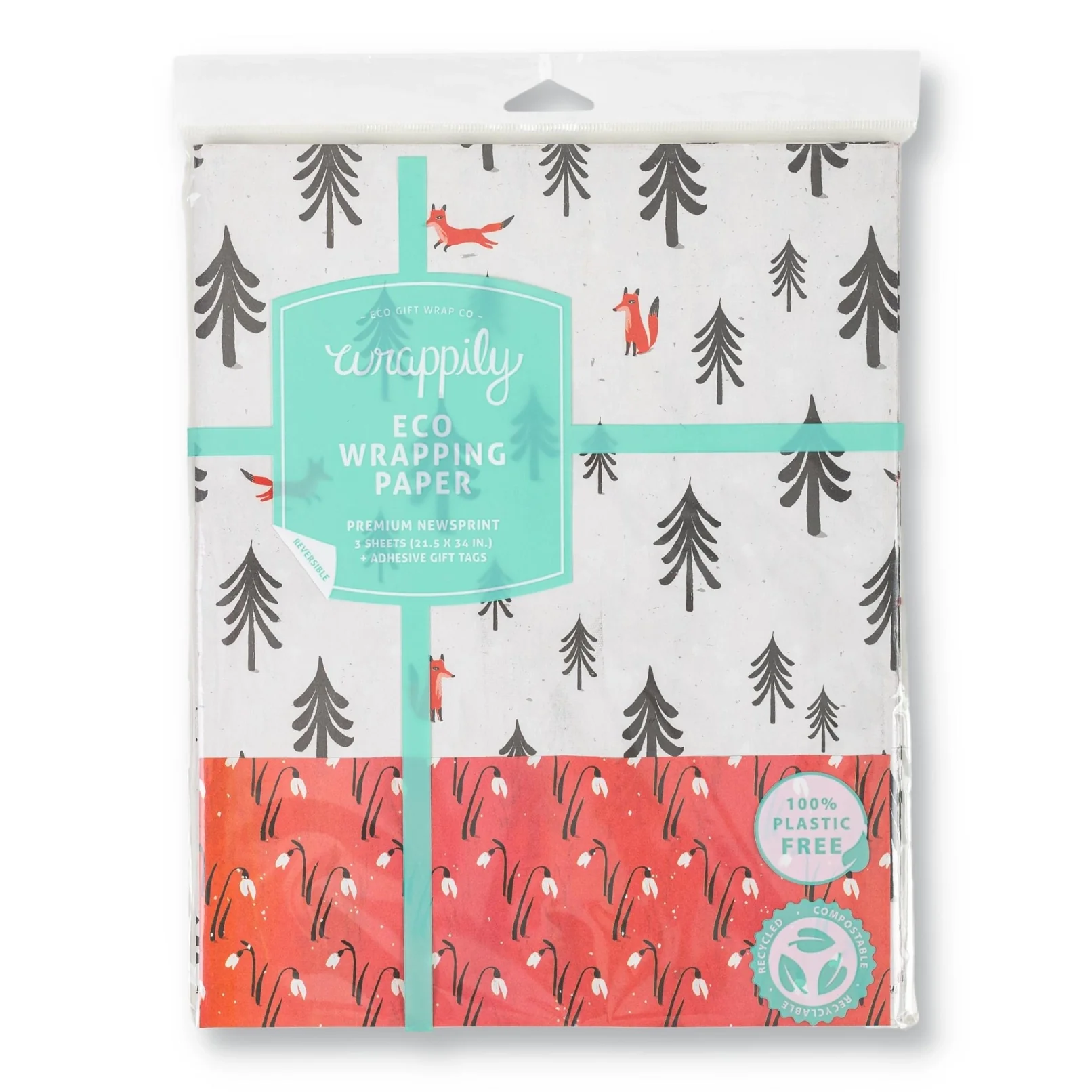 Fox Forest Eco Gift Wrap (Double Sided) - Image 3