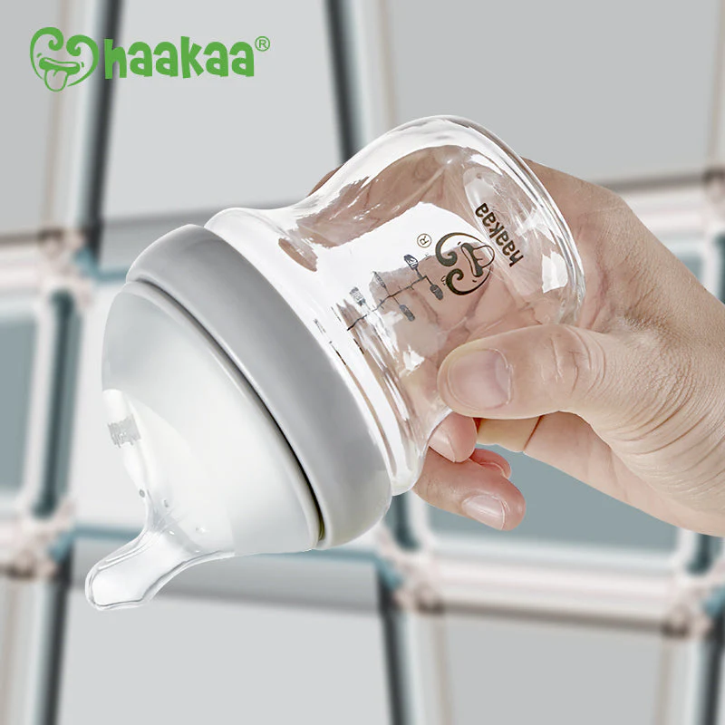 Haakaa Glass Baby Bottle 10 oz/300 ml - Image 3