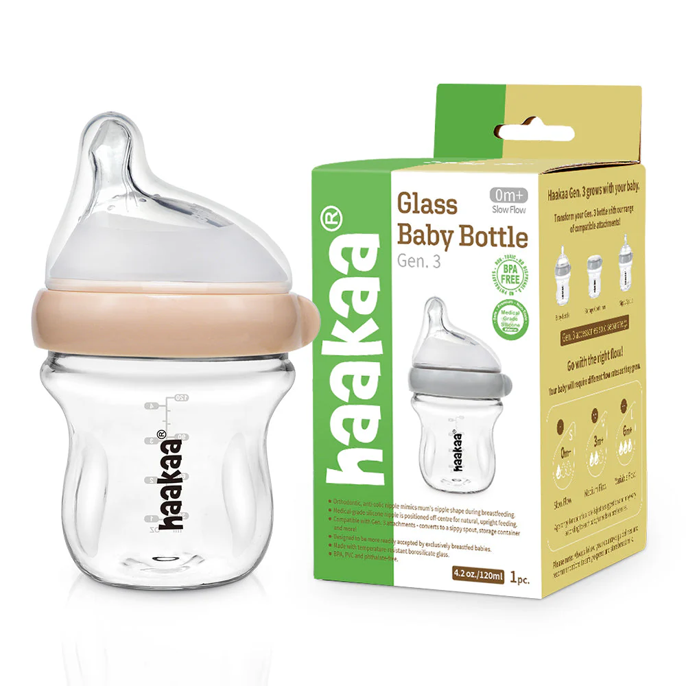 Haakaa Glass Baby Bottle 3 oz/90 ml - Image 5