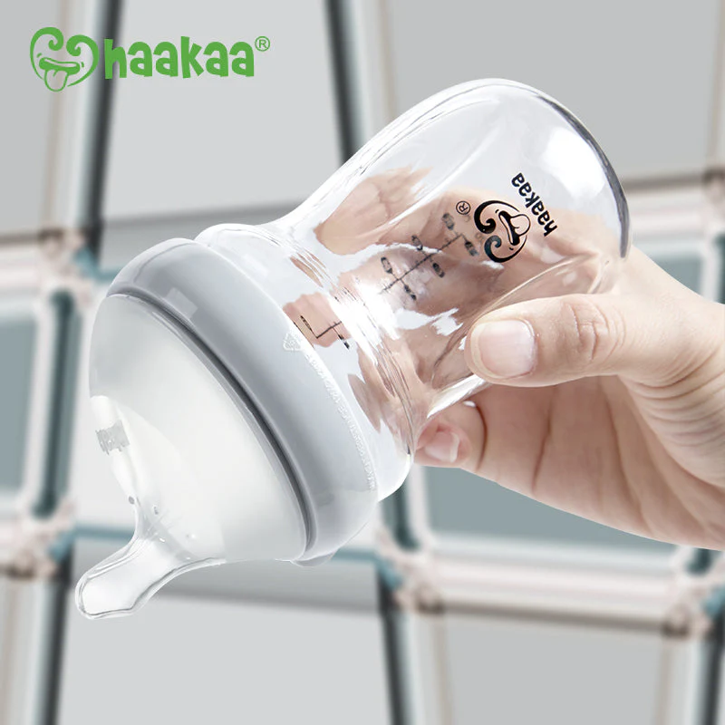 Haakaa Glass Baby Bottle 6 oz/160 ml - Image 2