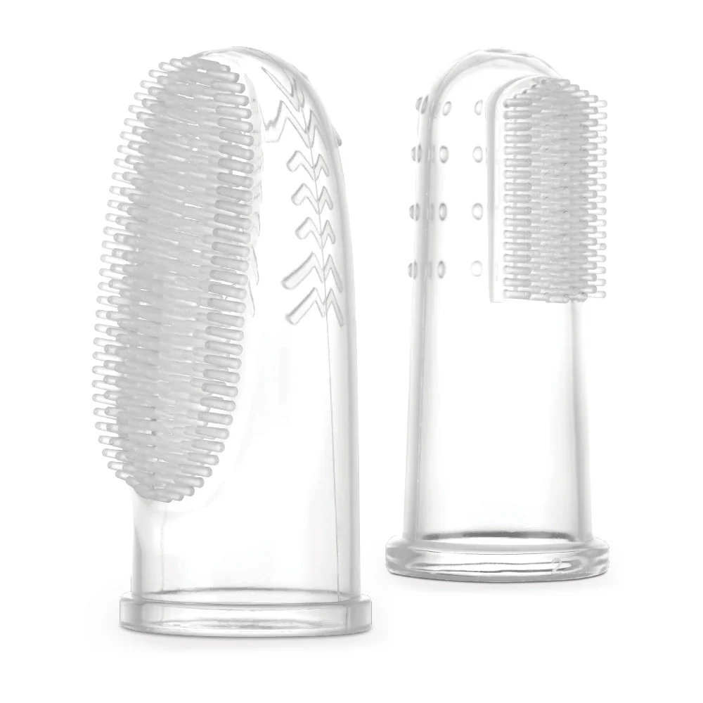 Haakaa Silicone Finger Toothbrush Set - 2 pack (Small & Large) - Image 3