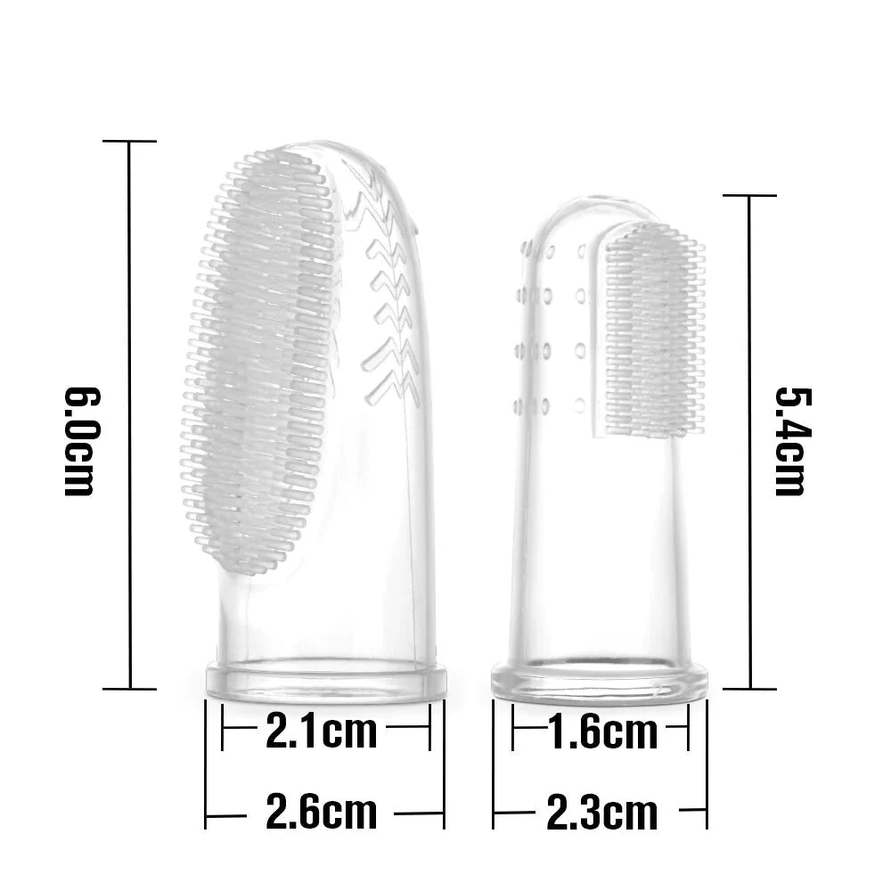 Haakaa Silicone Finger Toothbrush Set - 2 pack (Small & Large) - Image 5