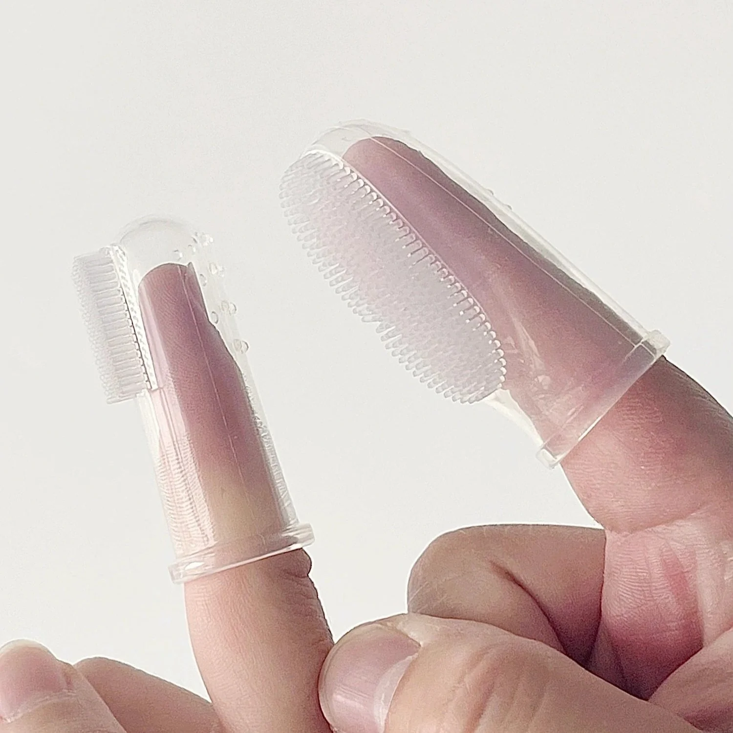 Haakaa Silicone Finger Toothbrush Set - 2 pack (Small & Large) - Image 6