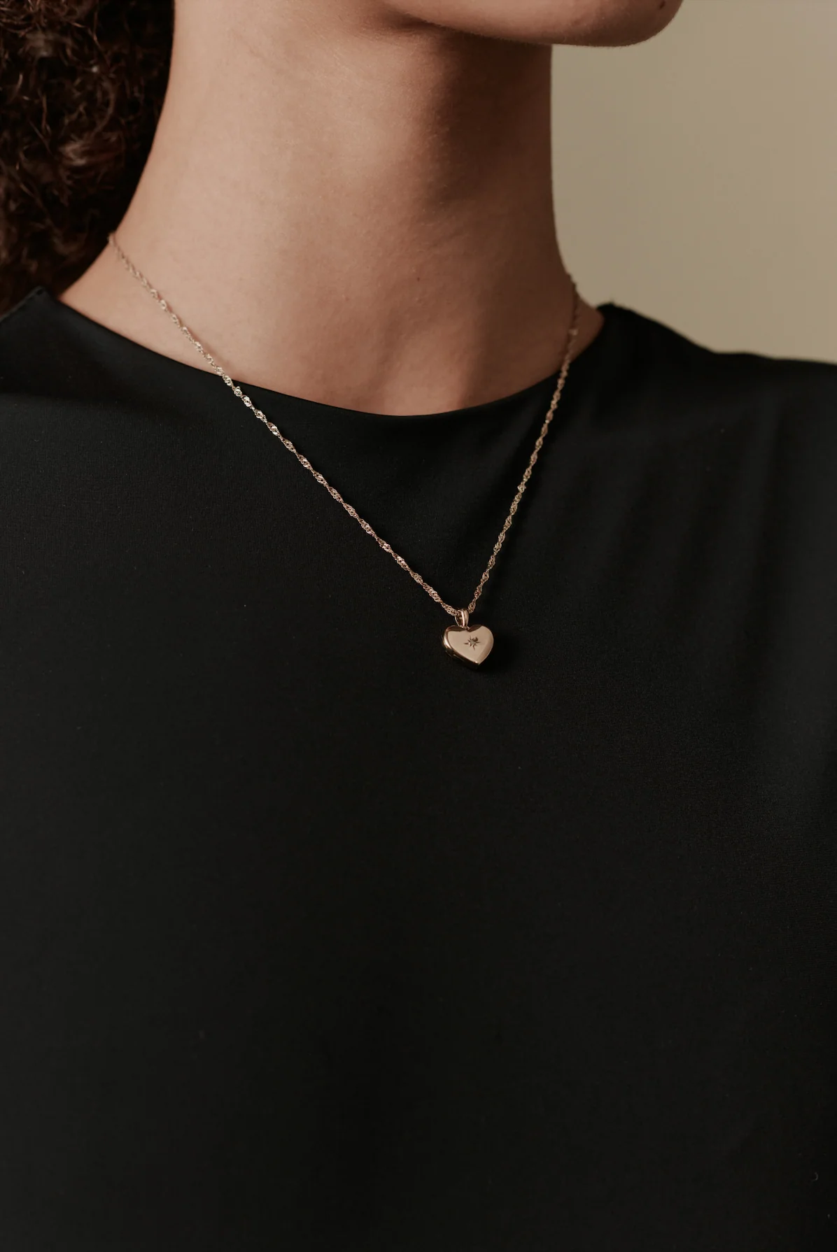Lily Heart Locket - Recycled 14K Gold/Sterling Silver - Image 3