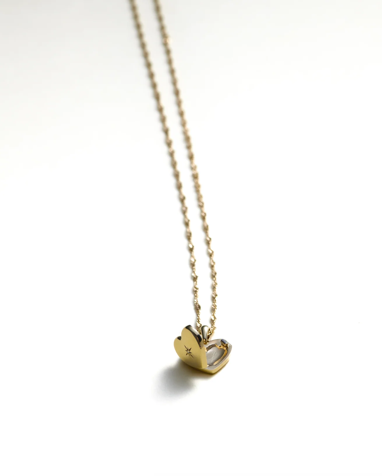 Lily Heart Locket - Recycled 14K Gold/Sterling Silver - Image 4