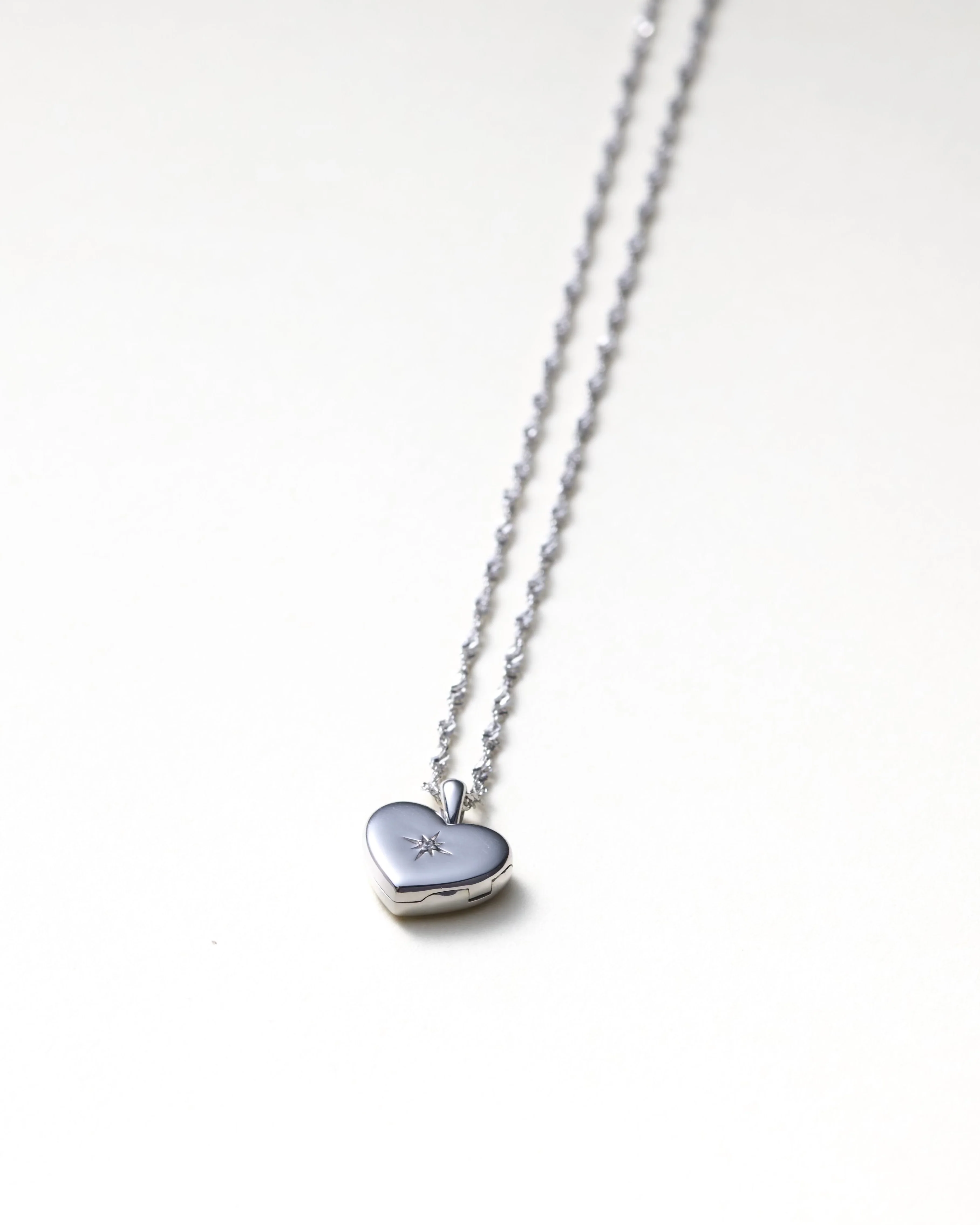 Lily Heart Locket - Recycled 14K Gold/Sterling Silver - Image 5