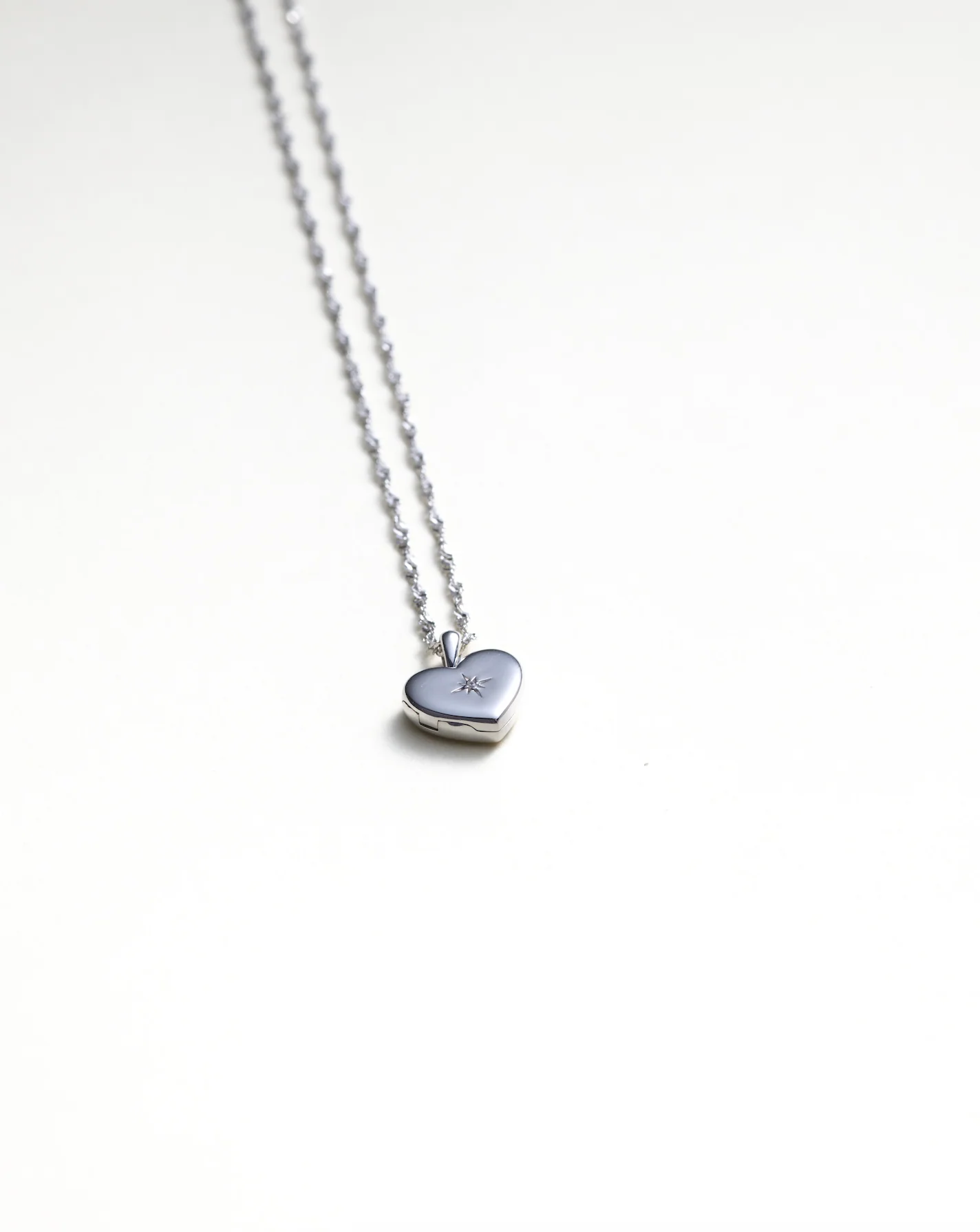Lily Heart Locket - Recycled 14K Gold/Sterling Silver - Image 6