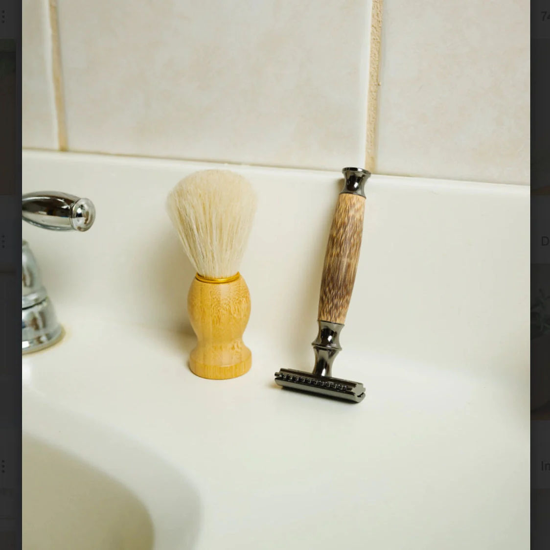 Natural Bristle Shave Brush - Image 3