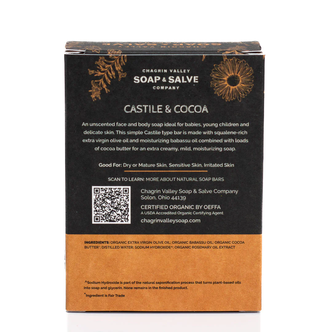 Castile & Cocoa Bar Soap - Coconut Free - Image 3