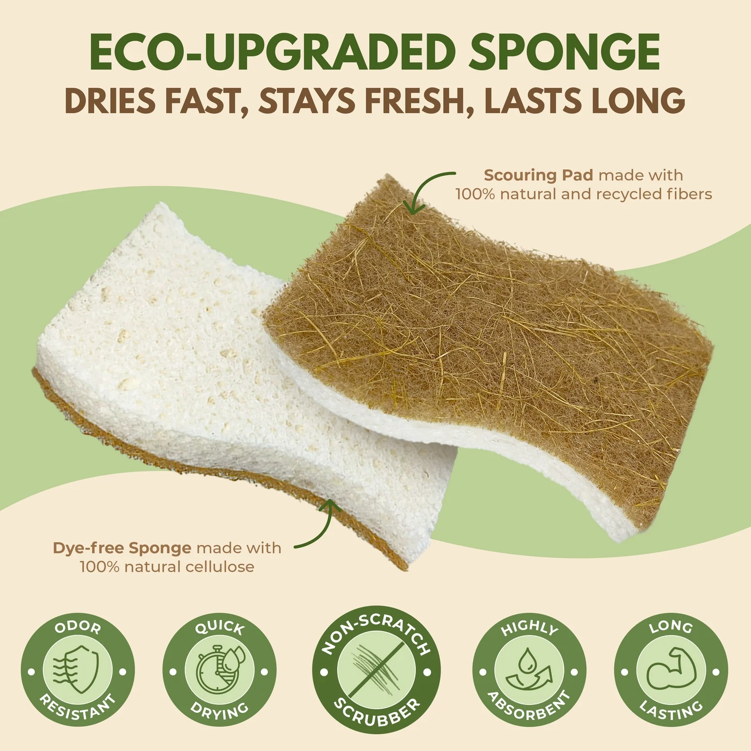 Non-Scratch Eco-Friendly Sponges - S-Shape - Image 6
