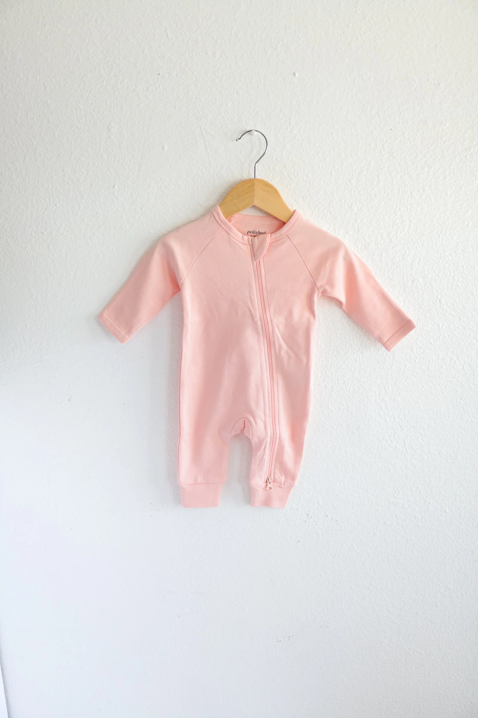 Peach Organic Cotton Baby Sleeper - Image 4