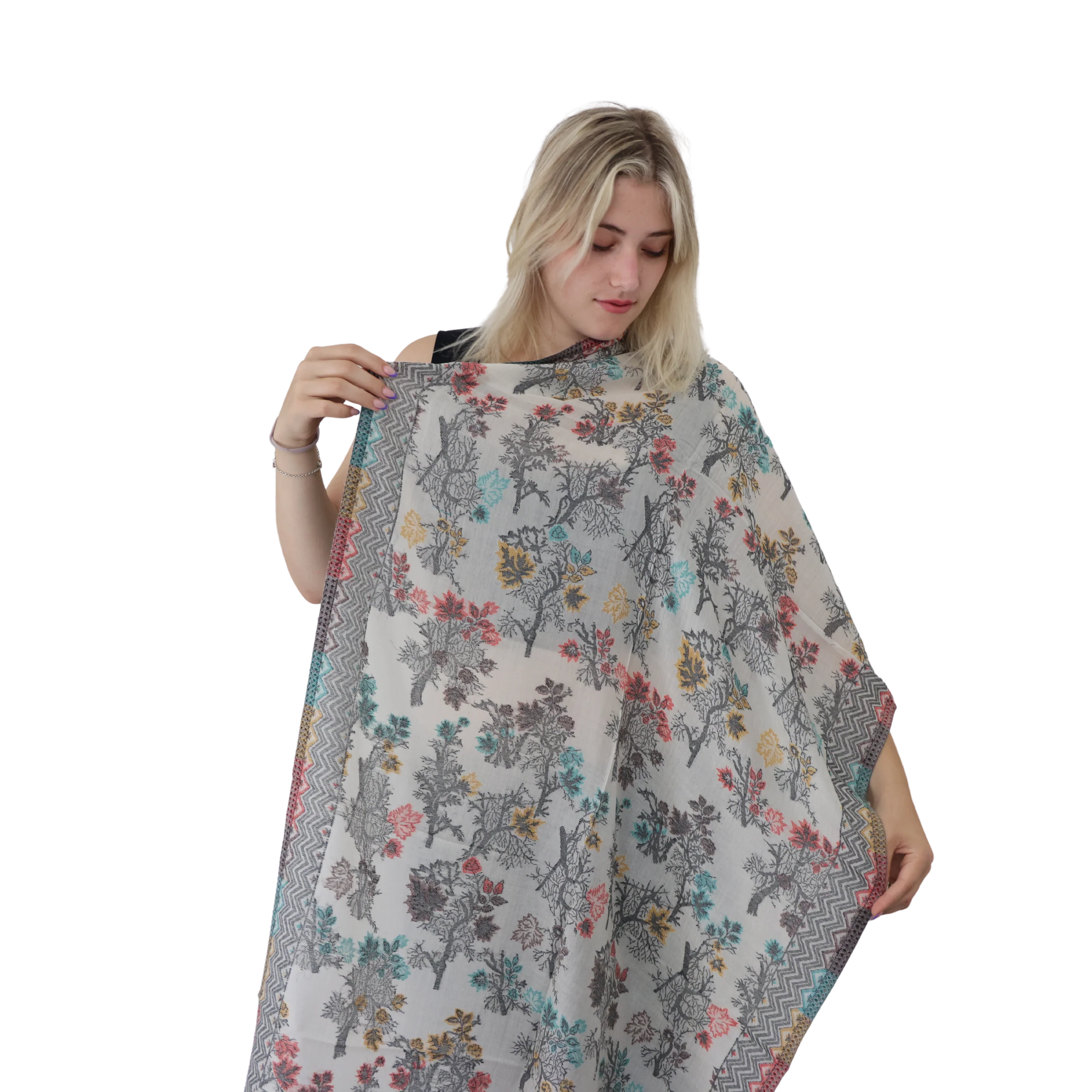Pure Cashmere Scarf - Garden - Image 3