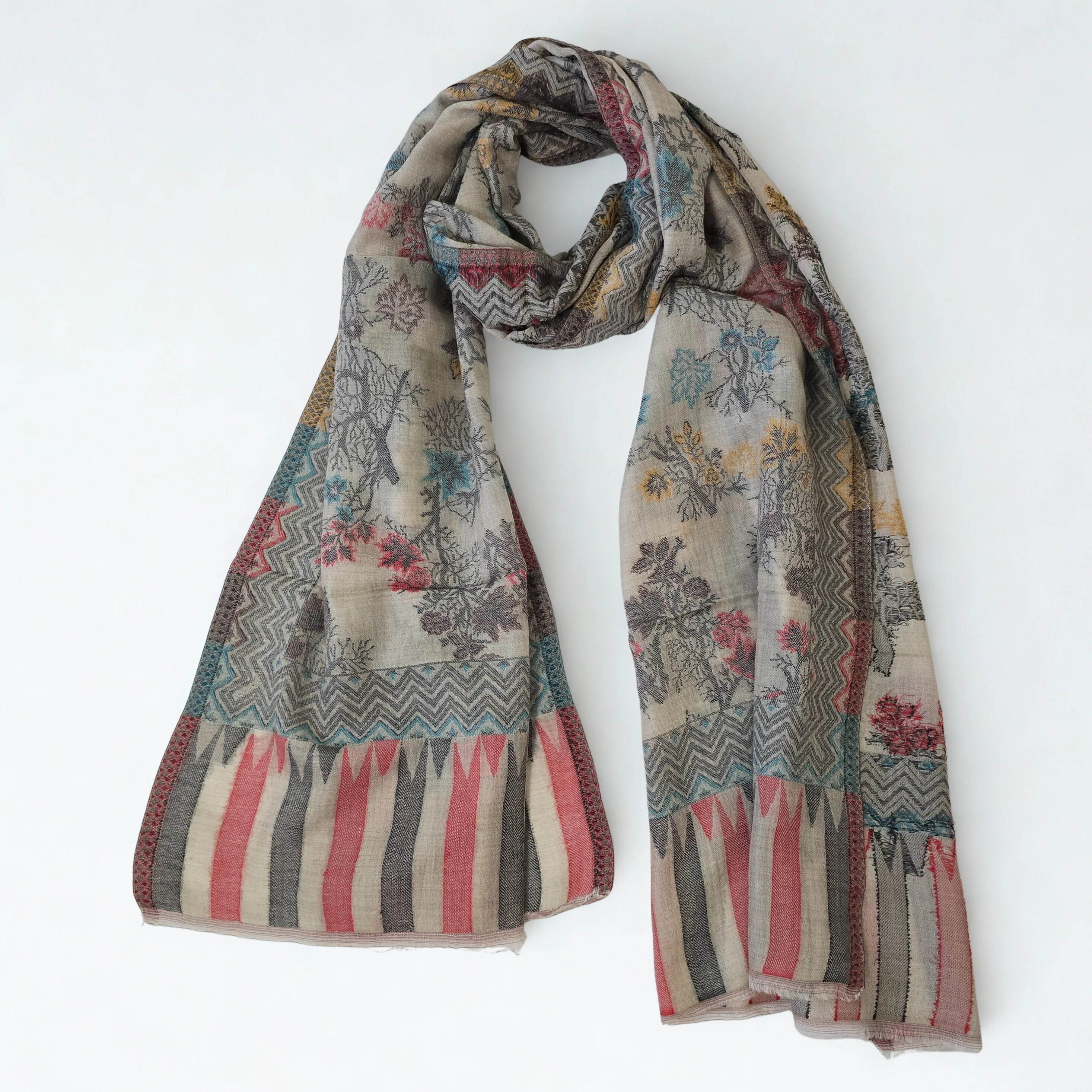 Pure Cashmere Scarf - Garden - Image 4