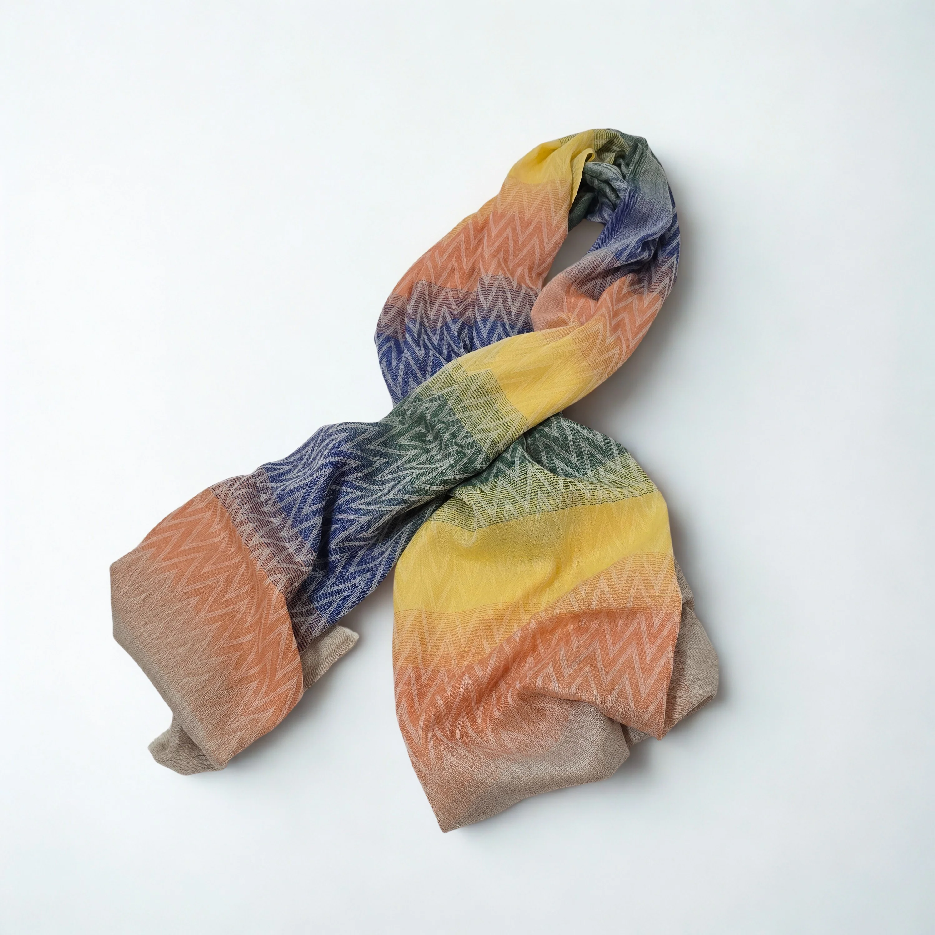 Pure Cashmere Scarf - At the Beach - Image 4