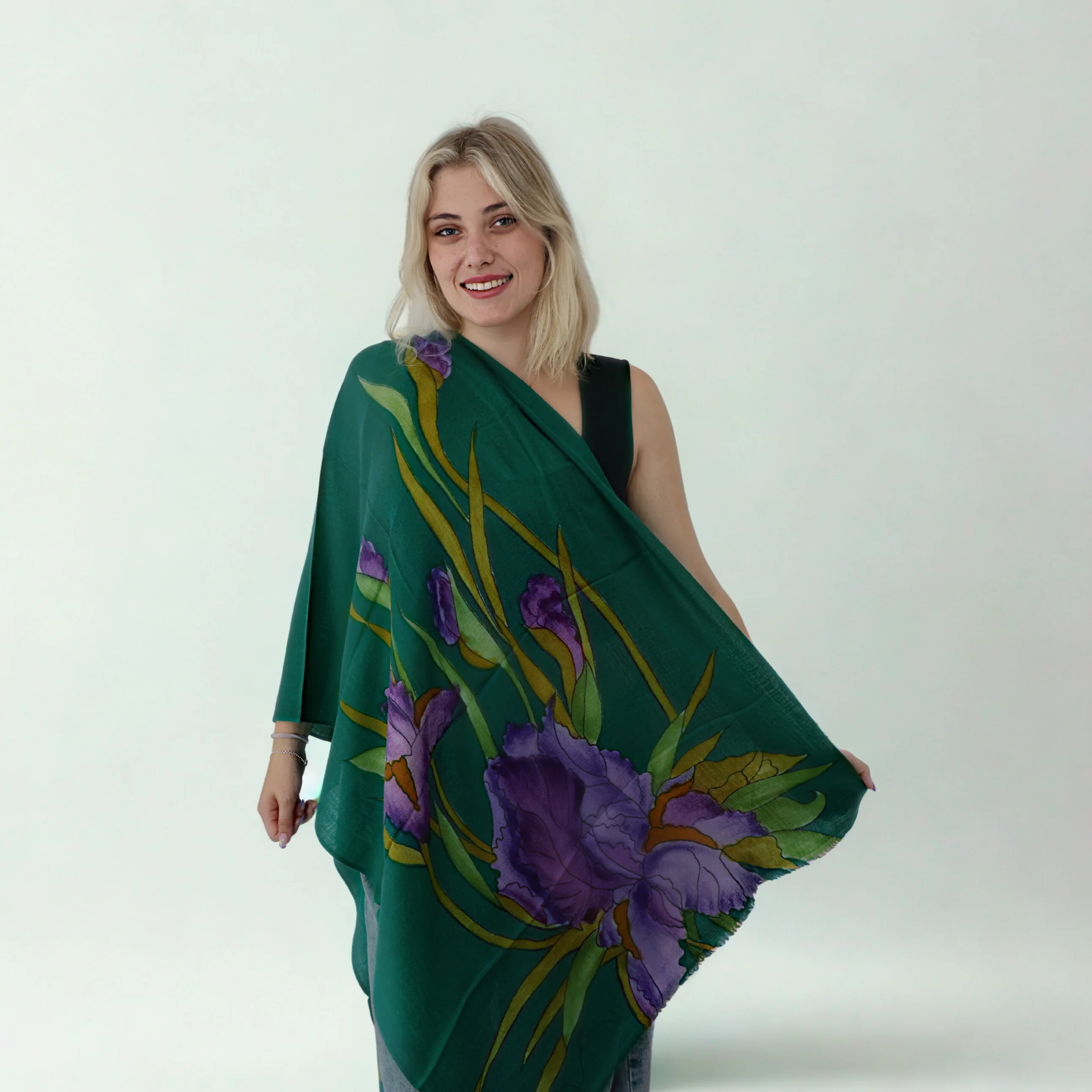 Pure Cashmere Scarf - Bloom - Image 6