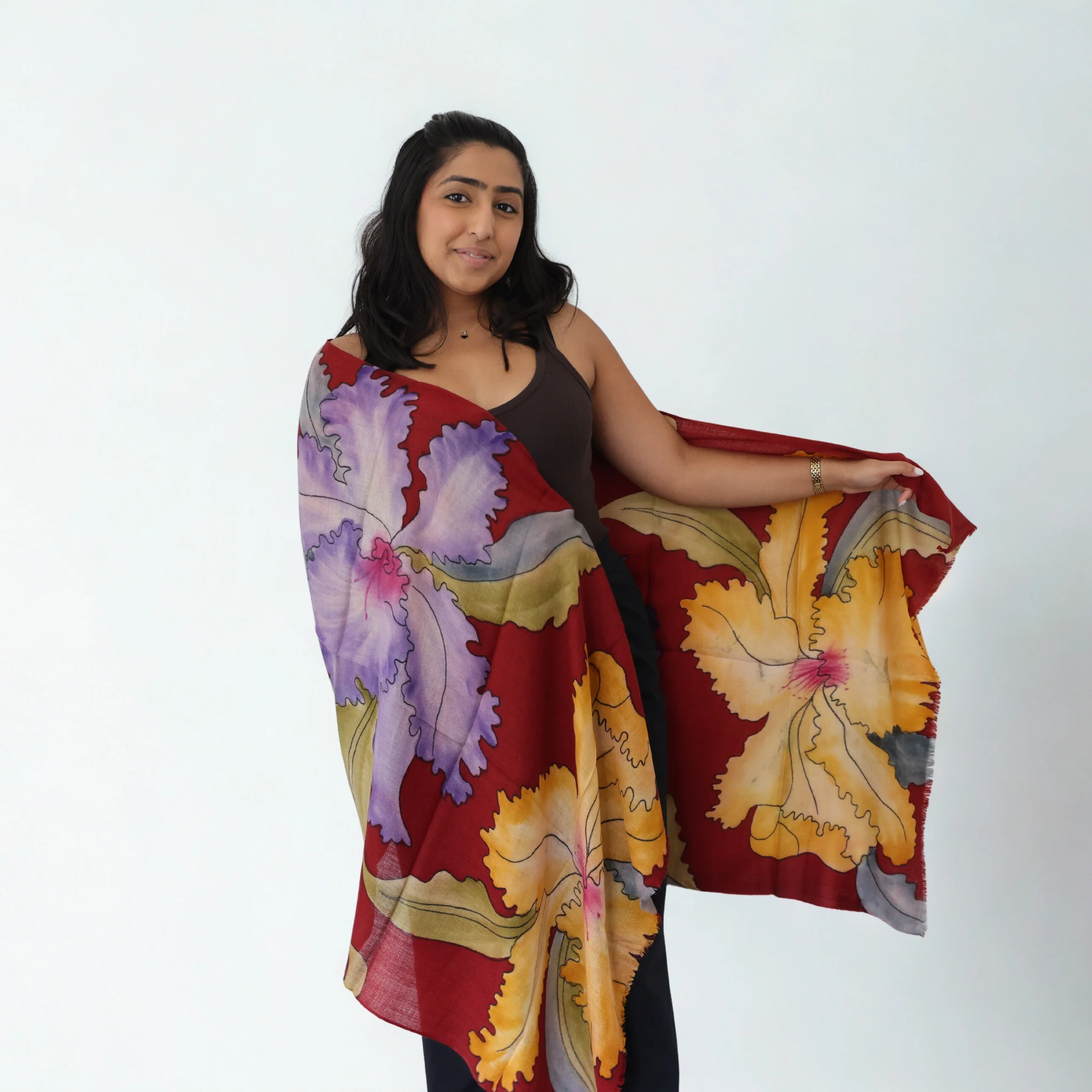 Pure Cashmere Scarf - Bloom - Image 7