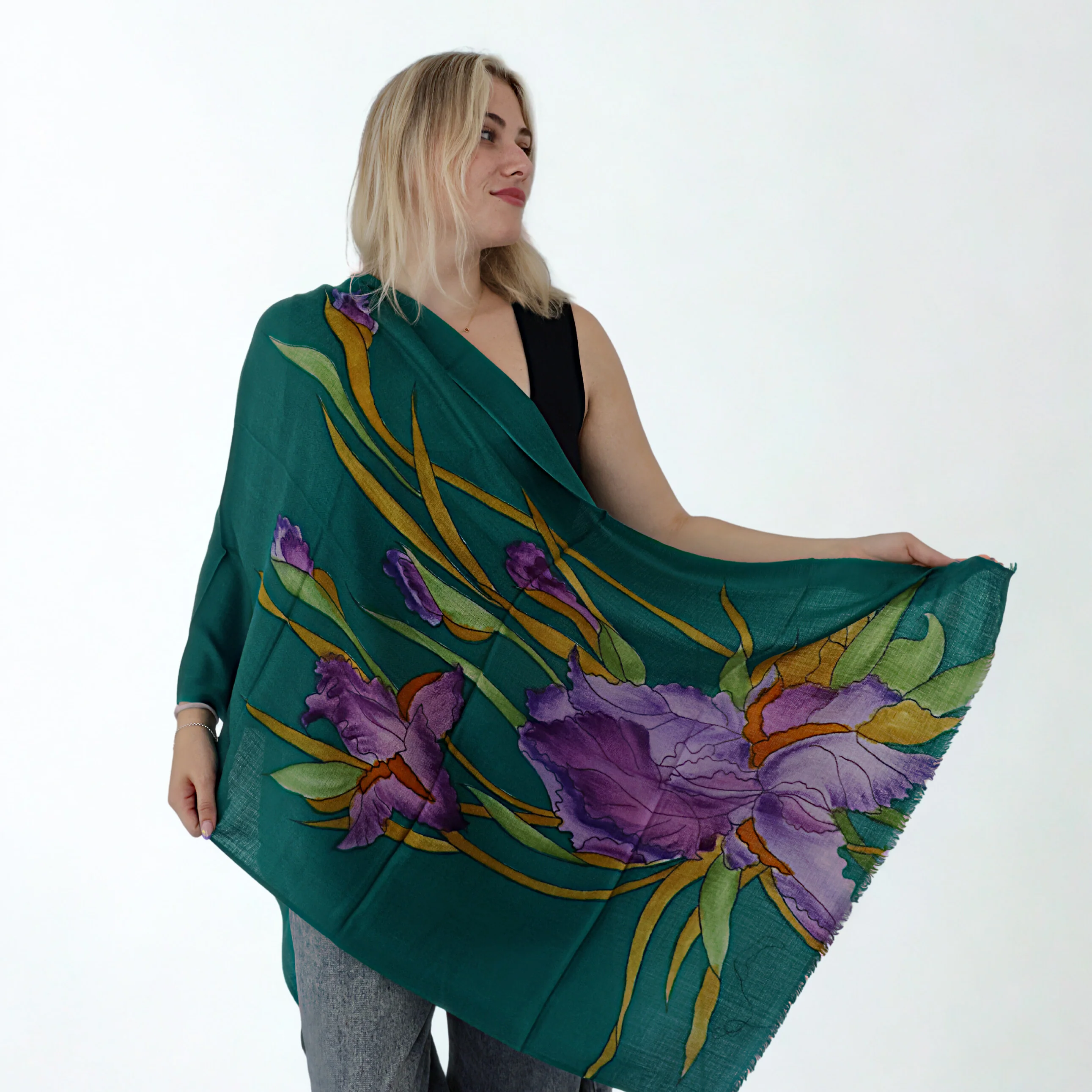 Pure Cashmere Scarf - Bloom - Image 8
