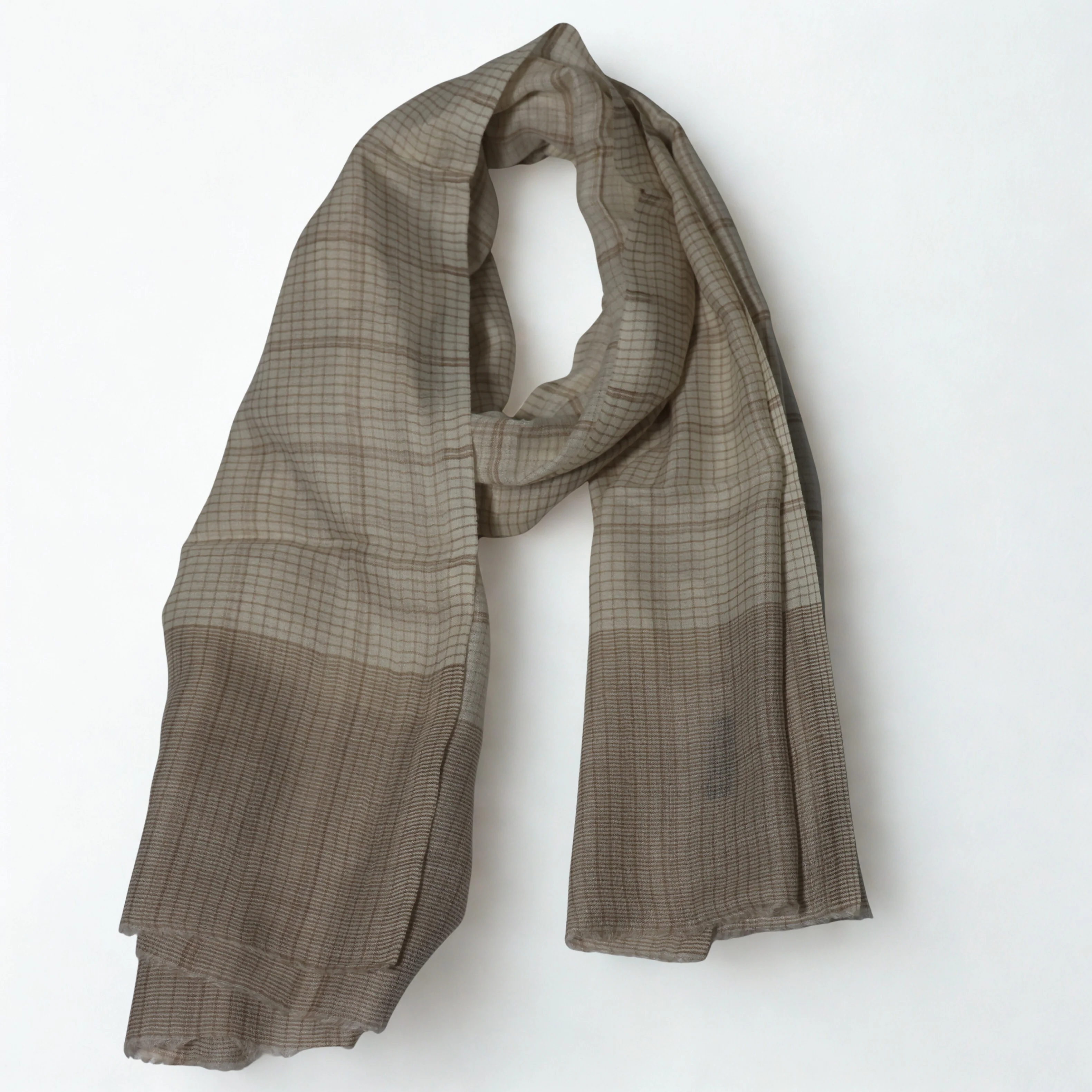 Pure Cashmere Scarf - Classic Check - Image 5