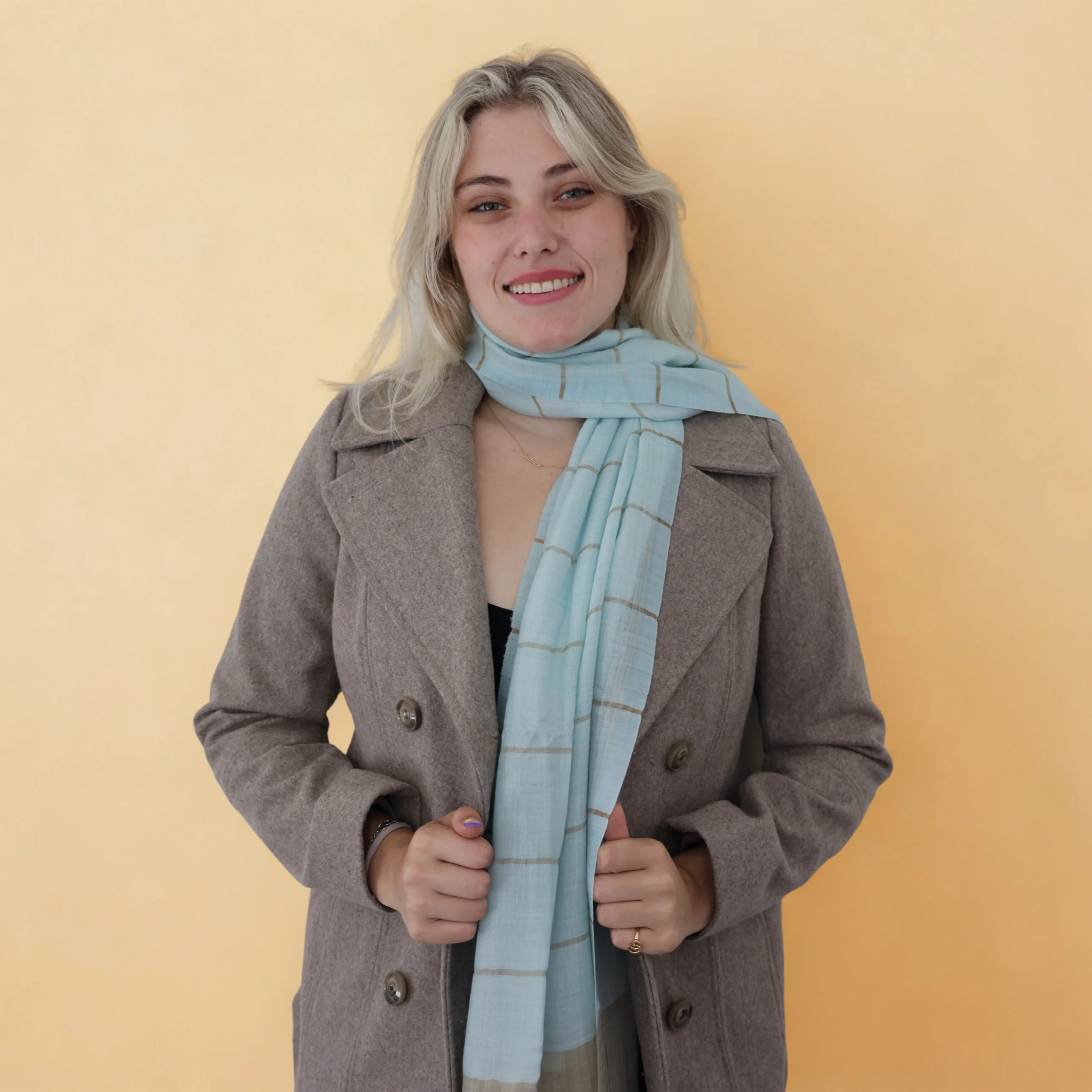 Pure Cashmere Scarf - Lagoon - Image 3