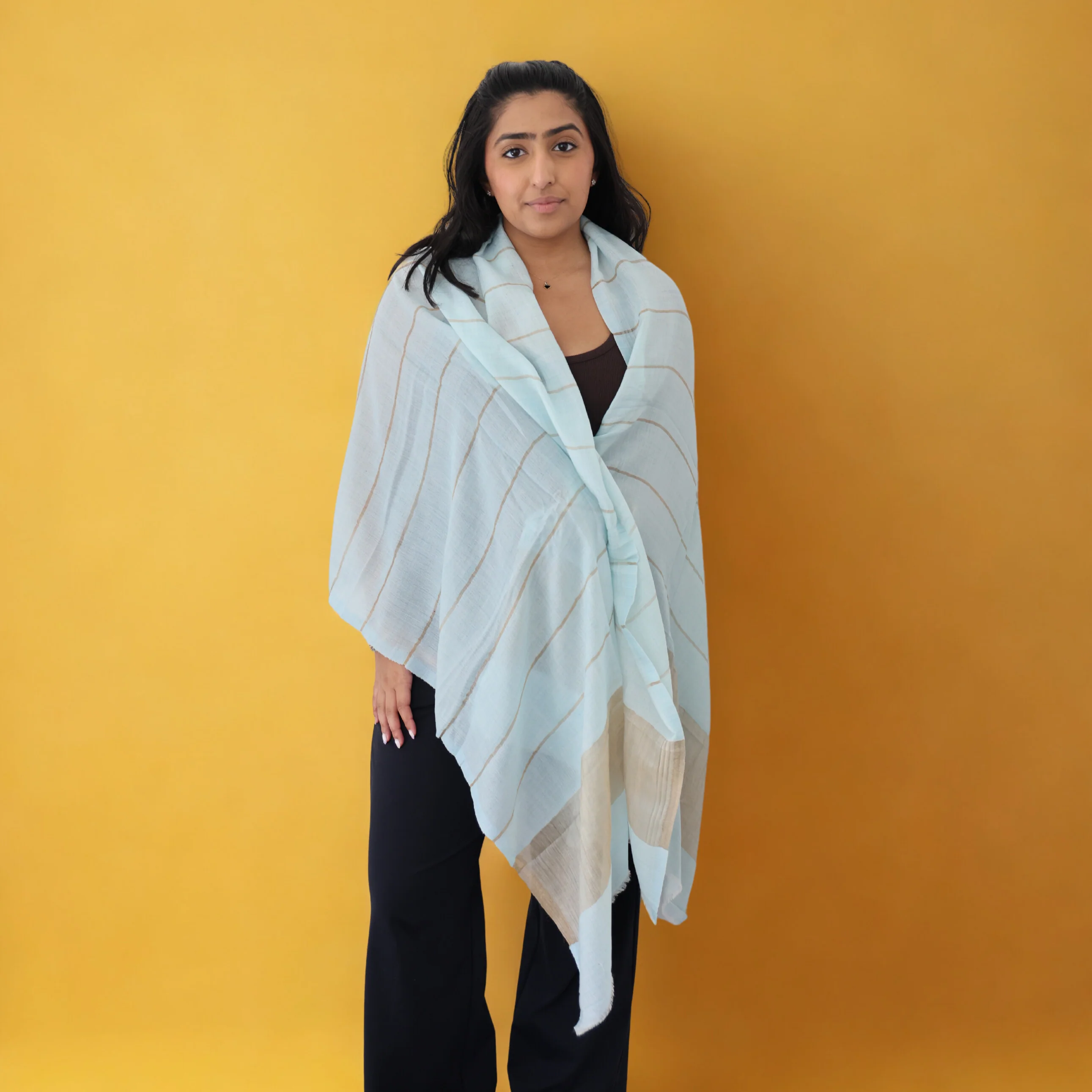 Pure Cashmere Scarf - Lagoon - Image 4