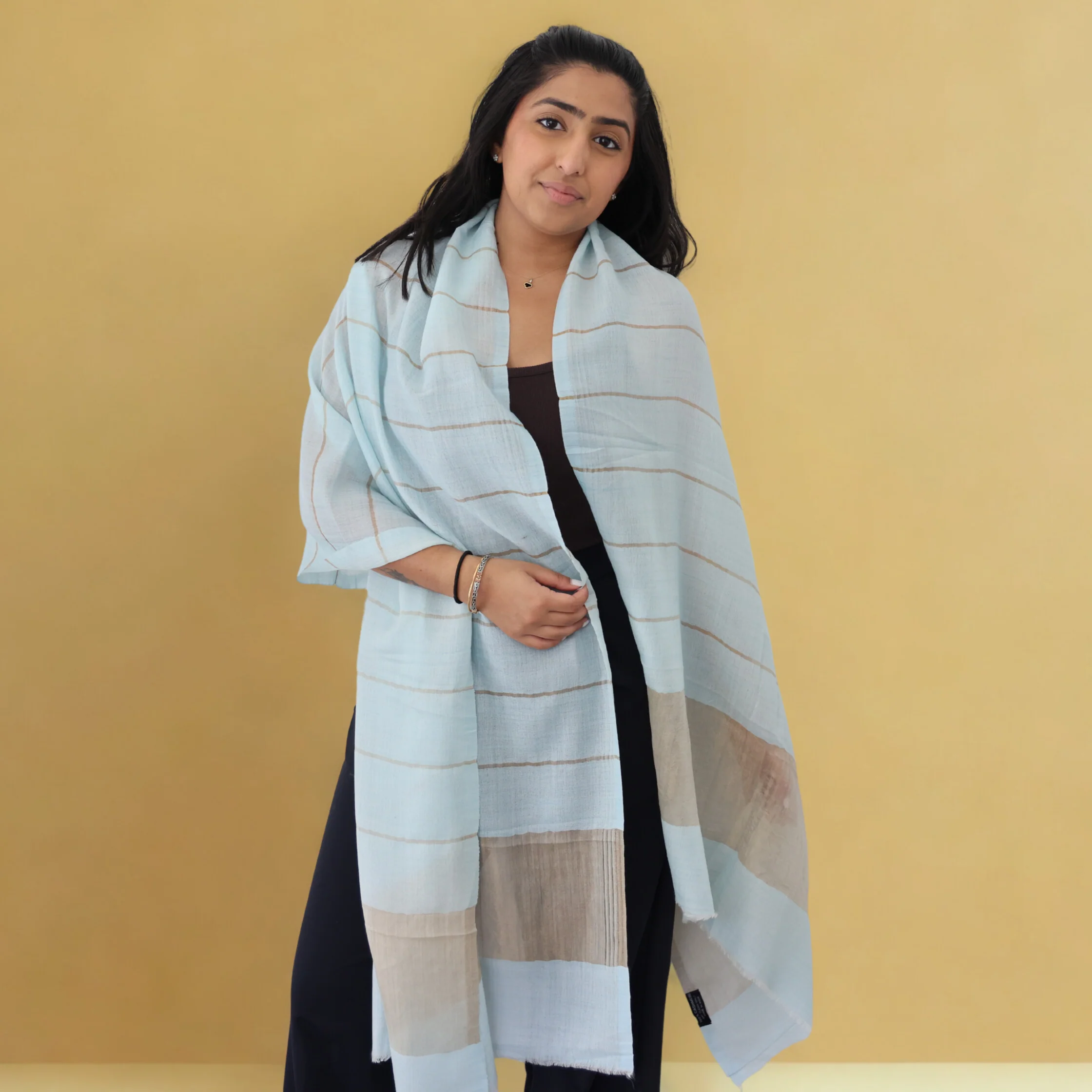 Pure Cashmere Scarf - Lagoon - Image 5