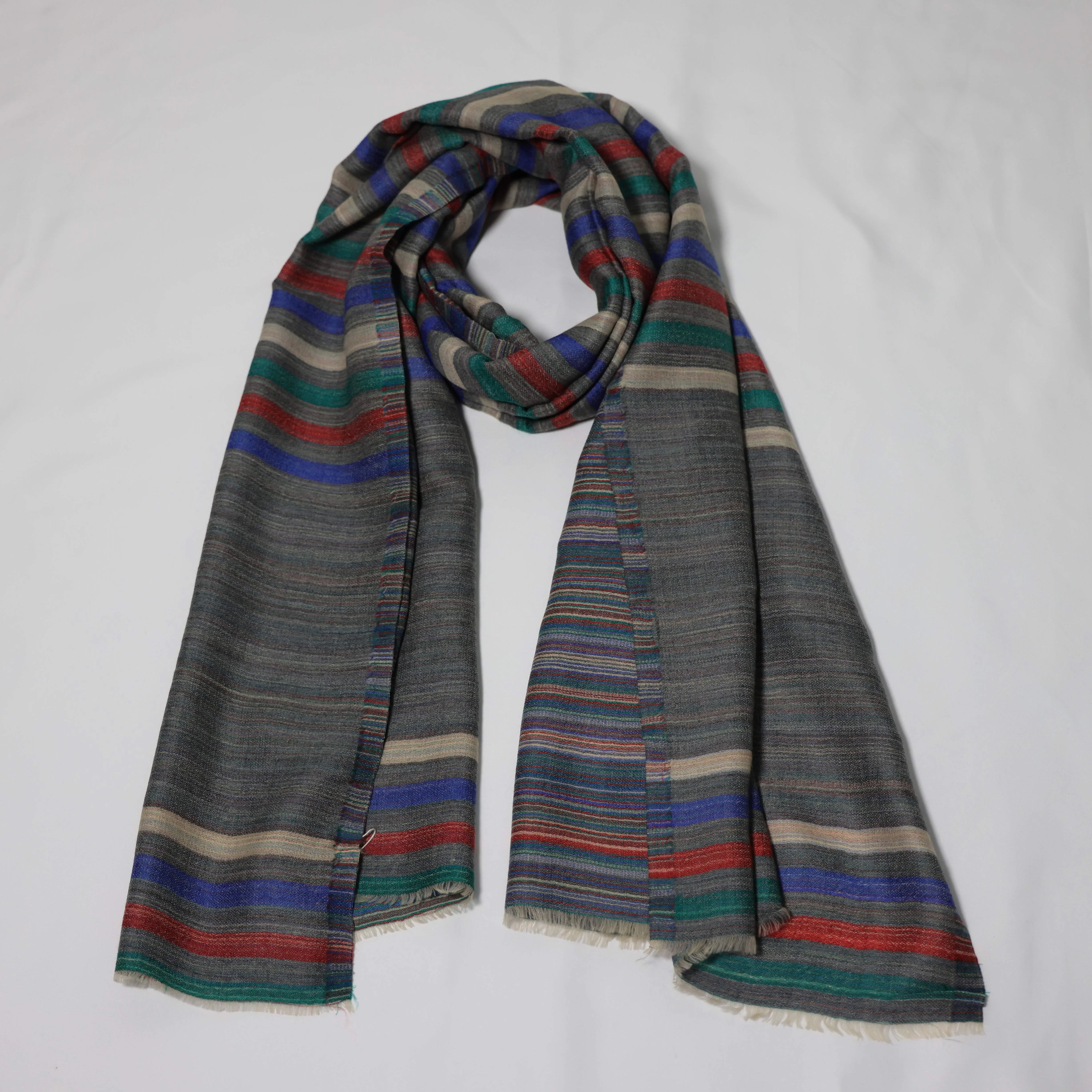 Pure Cashmere Scarf - Statement Stripe - Image 3