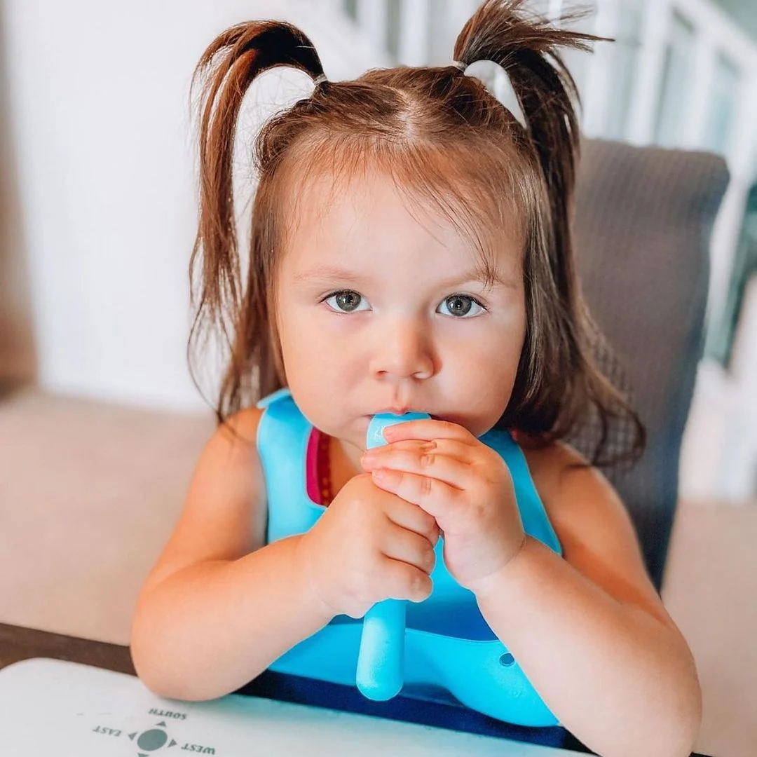 Roll & Go Silicone Bib + Spoon (9 color options) - Image 7