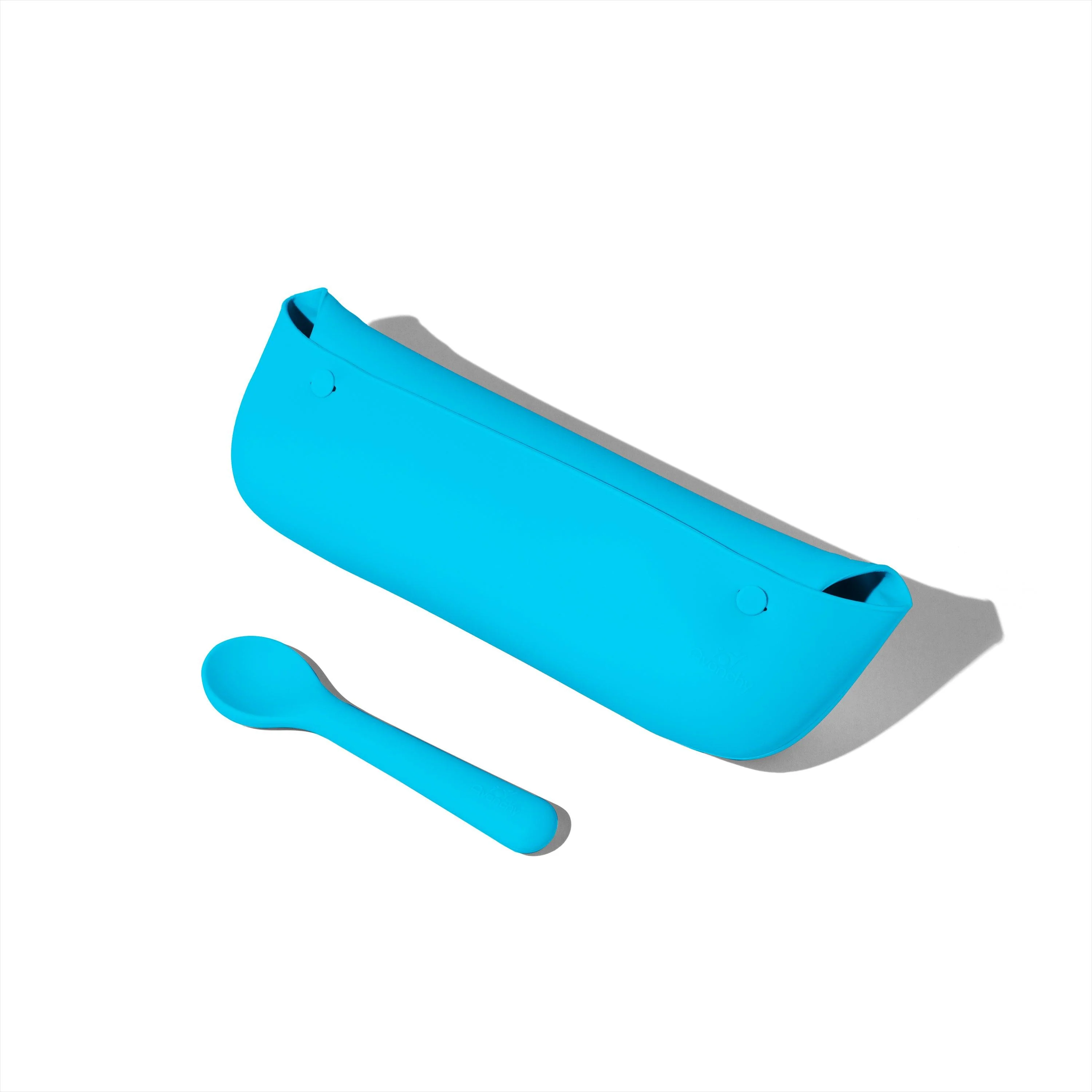 Roll & Go Silicone Bib + Spoon (9 color options) - Image 8
