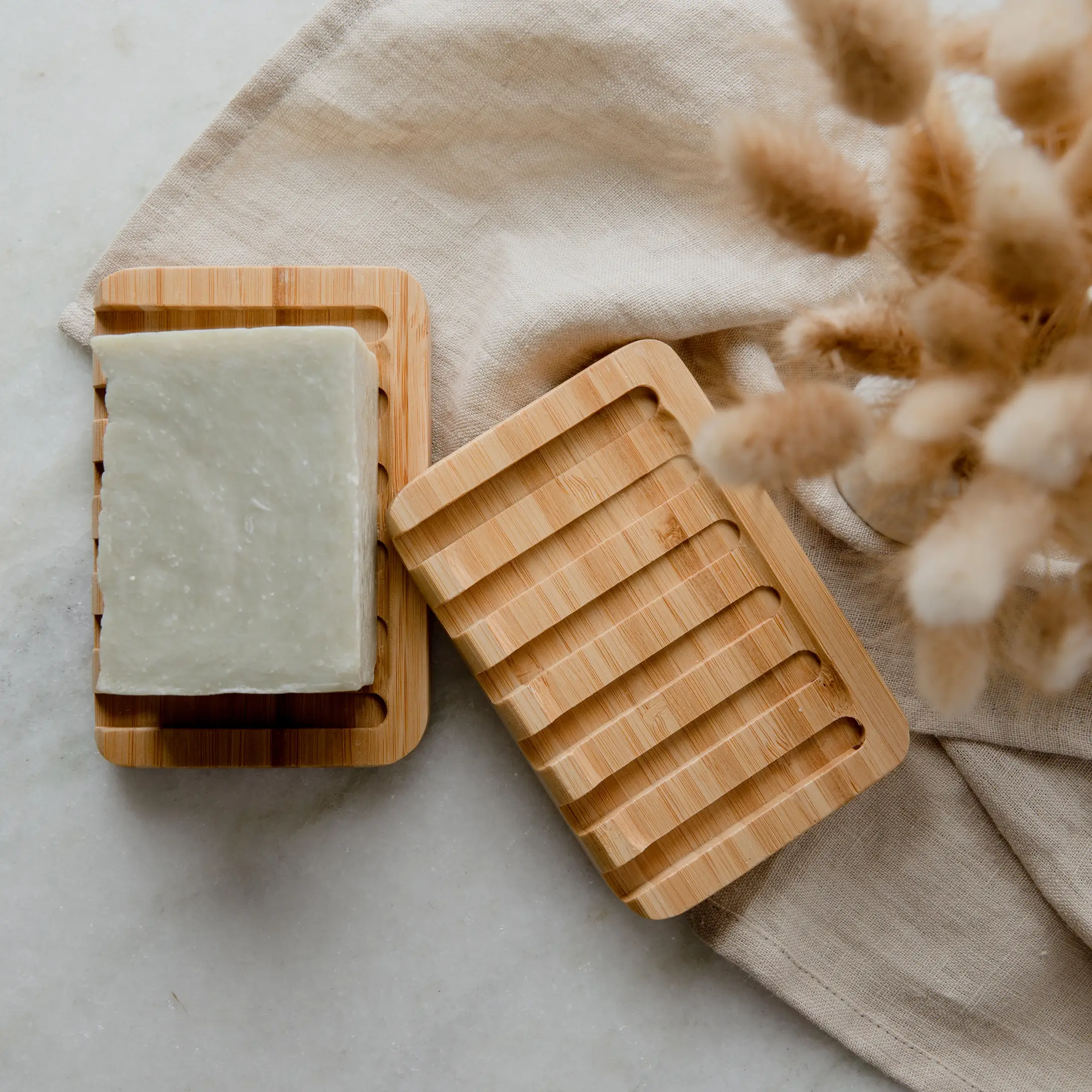 Bamboo Self Draining Soap Dish - Image 3