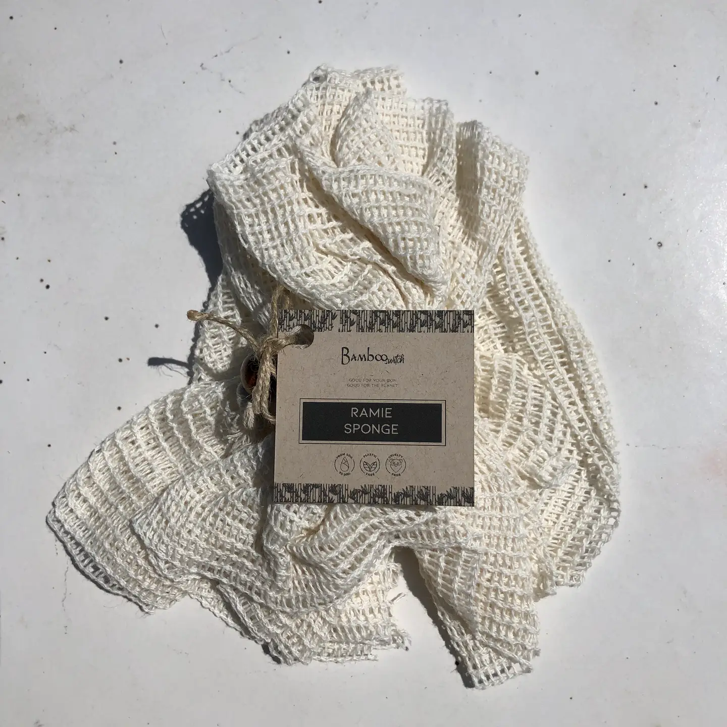 Shower Pouf / Loofah | Ramie Exfoliating Sponge - Image 3