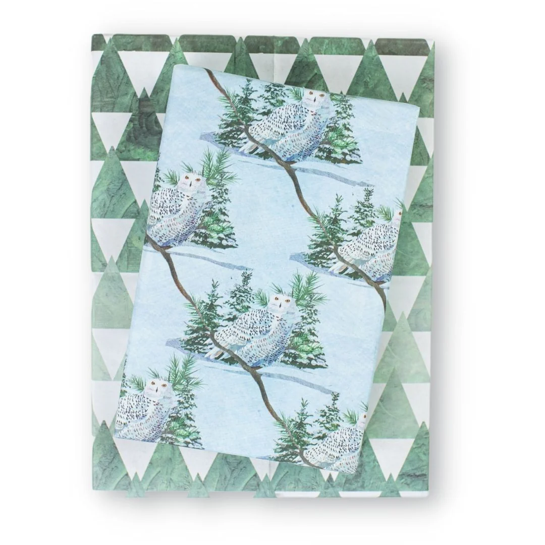 Snowy Owl Eco Gift Wrap (Double Sided) - Image 2