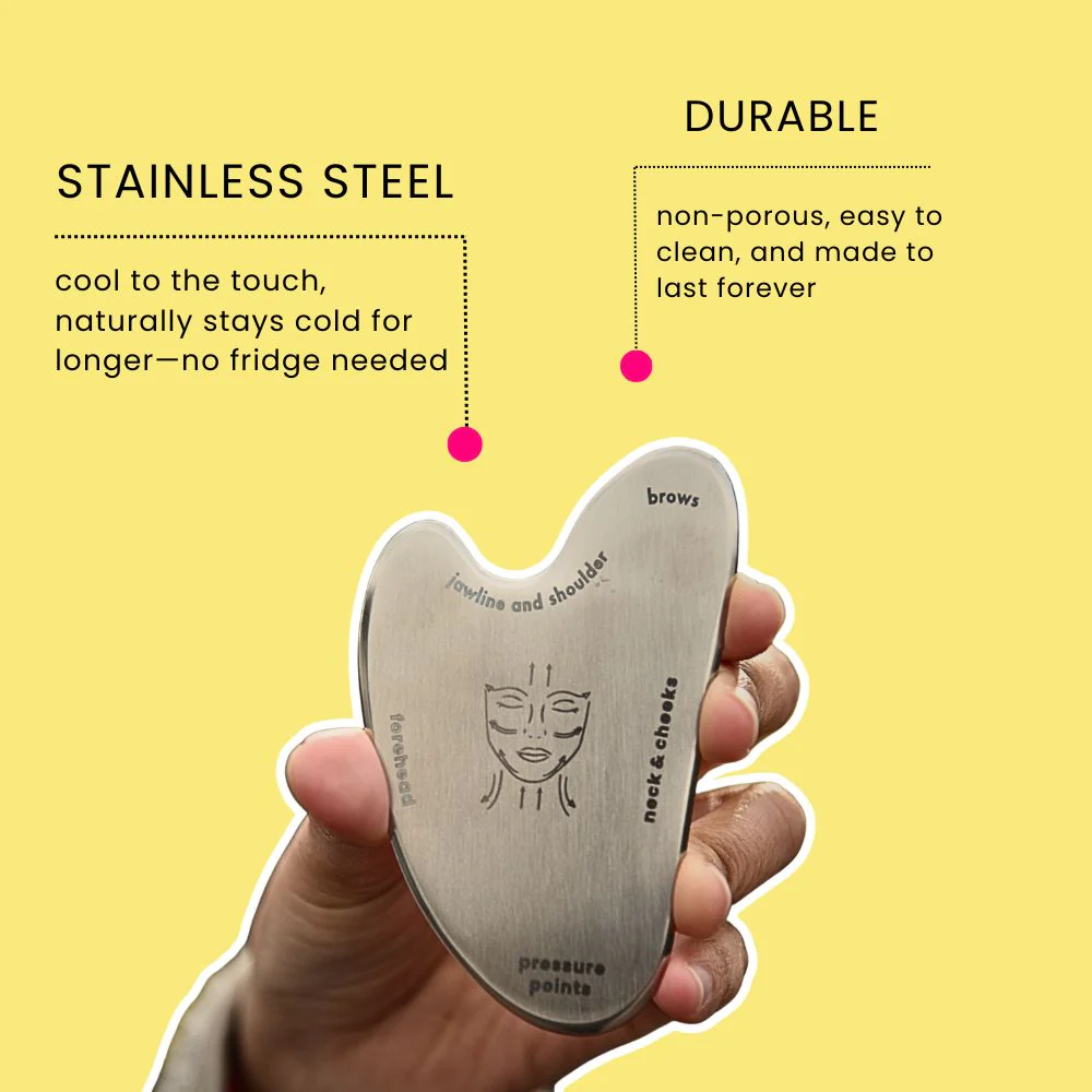 Stainless Steel Gua Sha Facial Massage Tool - Image 7